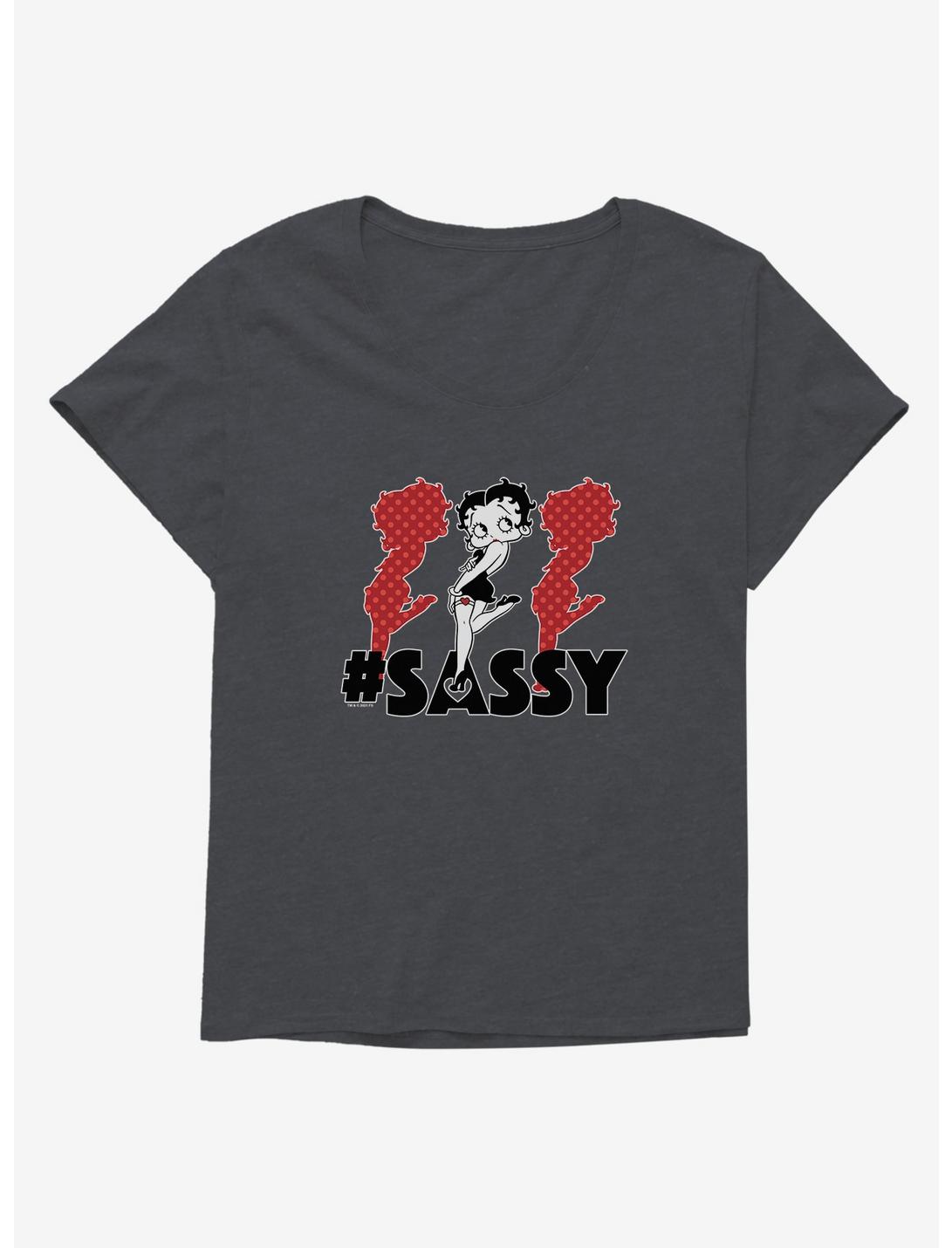 Betty Boop Hashtag Triple The Sass Girls T-Shirt Plus Size, , hi-res