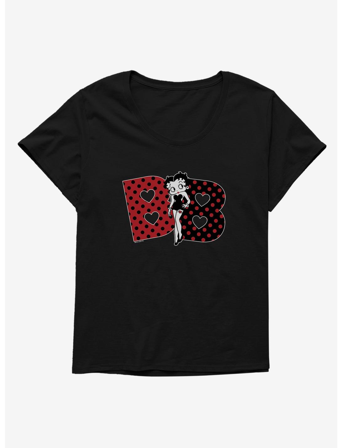 Betty Boop Polka Dot Initials Girls T-Shirt Plus Size, , hi-res