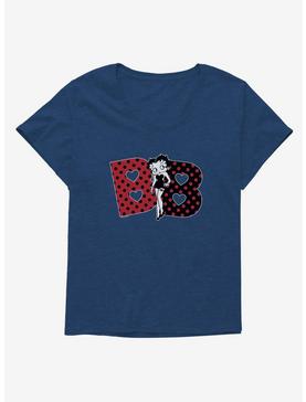 Betty Boop Polka Dot Initials Girls T-Shirt Plus Size, ATHLETIC NAVY, hi-res