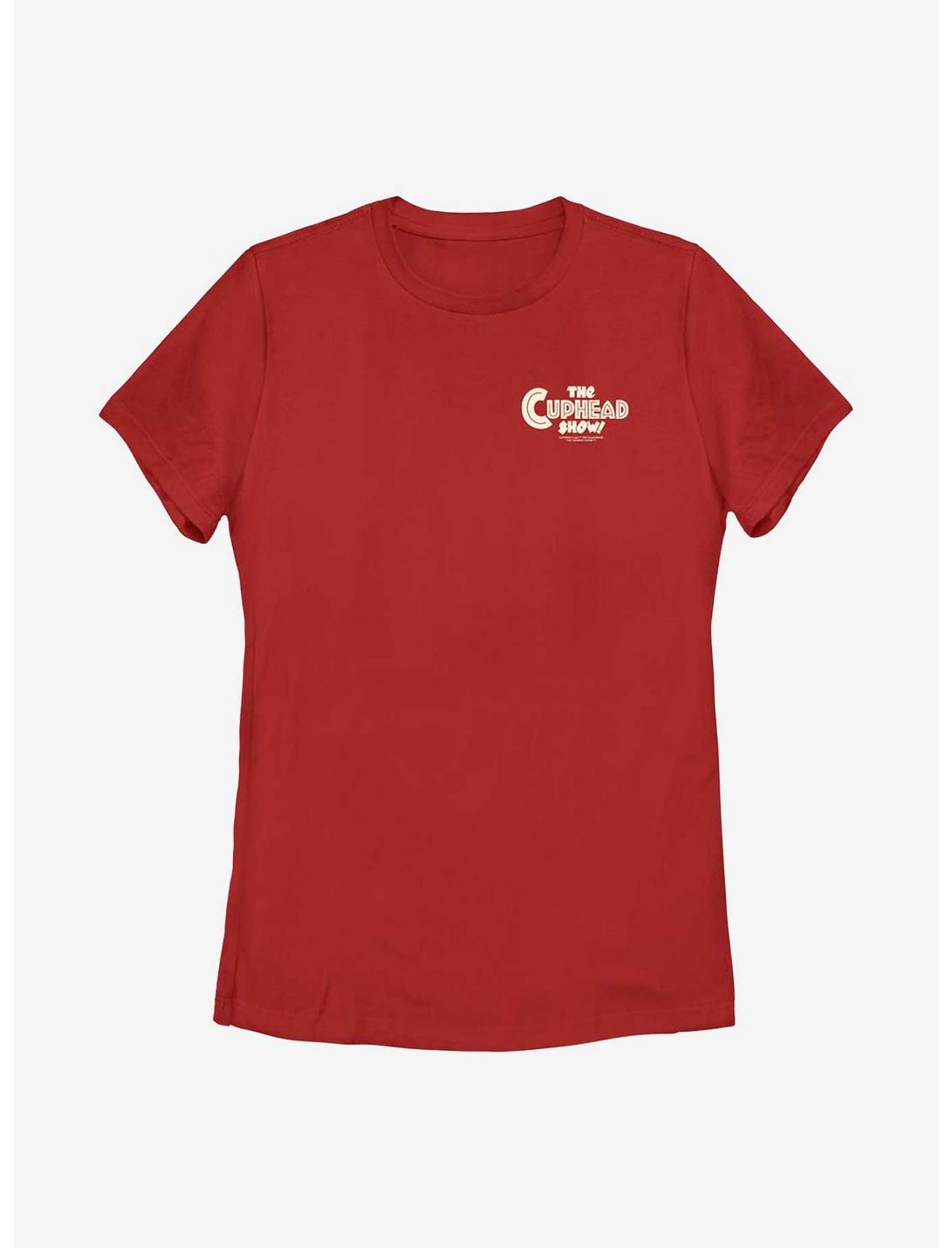 The Cuphead Show! Cuphead Show Logo Womens T-Shirt, RED, hi-res