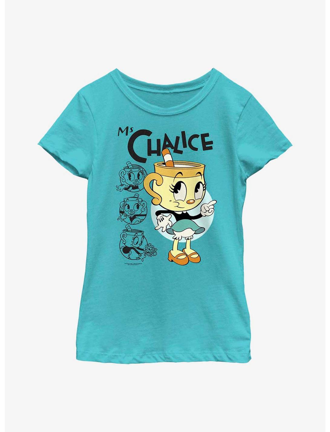 The Cuphead Show! Ms. Chalice Youth Girls T-Shirt, TAHI BLUE, hi-res