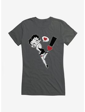 Betty Boop Exclamation of Love  Girls T-Shirt, CHARCOAL, hi-res