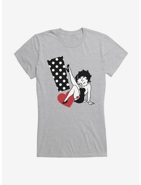 Betty Boop Polka Dot Exclamation Girls T-Shirt, HEATHER, hi-res
