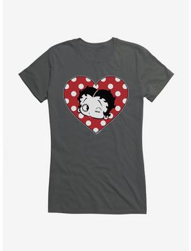 Betty Boop Spotted in Love Girls T-Shirt, CHARCOAL, hi-res