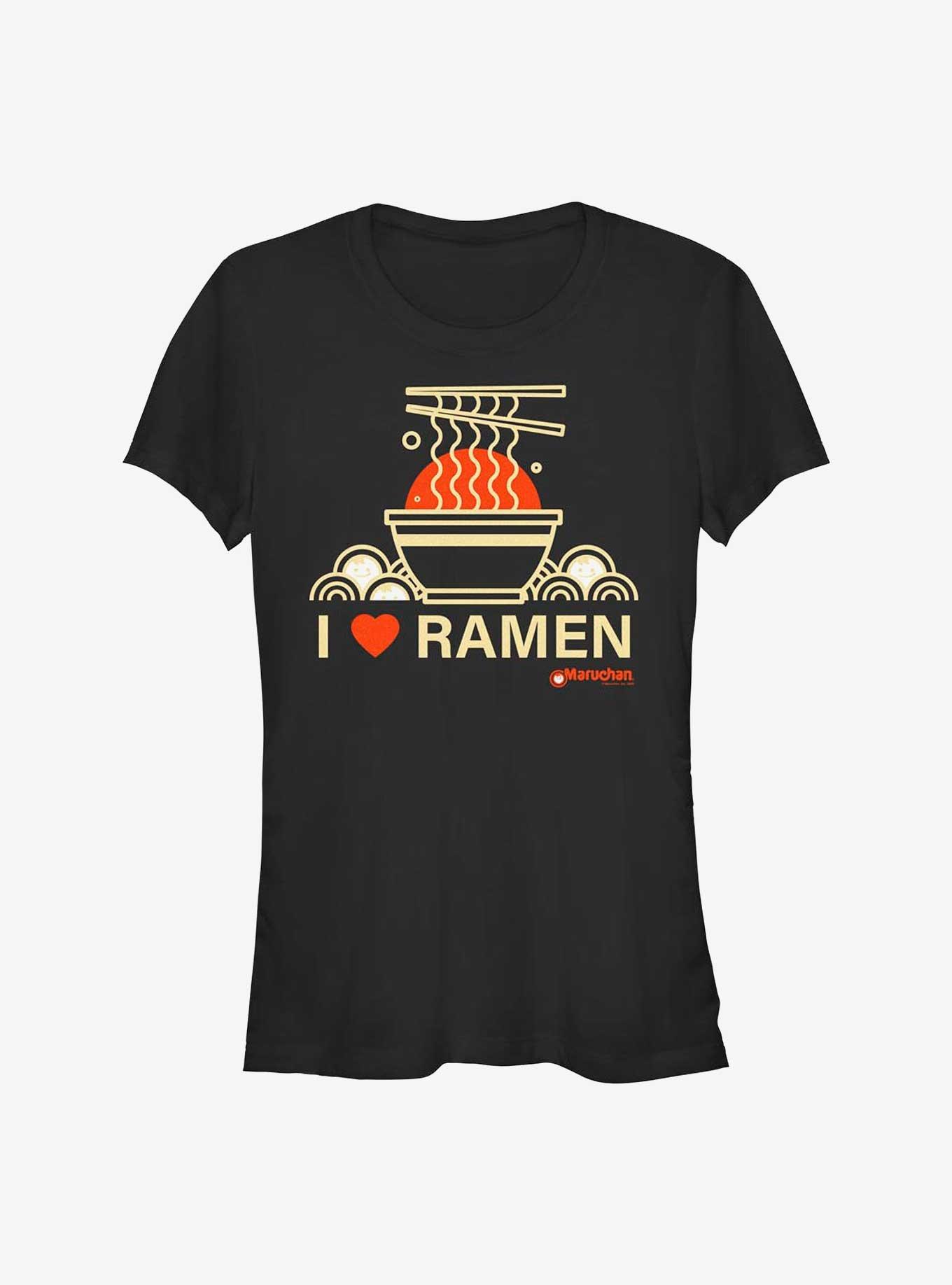 Maruchan Heart Ramen 4Eva Girls T-Shirt, BLACK, hi-res