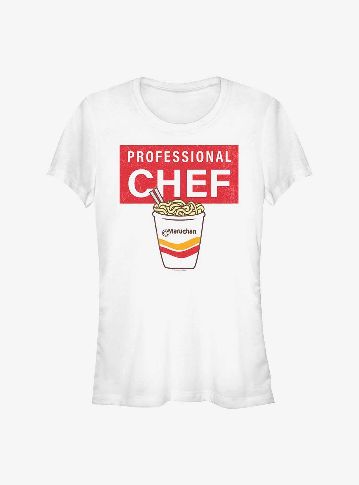 Maruchan Insta Noodle Chef Girls T-Shirt, WHITE, hi-res