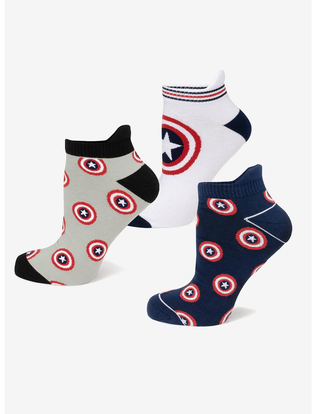 Marvel Captain America Ankle Socks 3-Pack, , hi-res