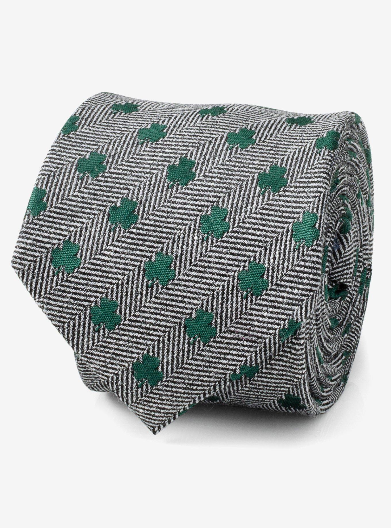 Herringbone Shamrock Men's Tie, , hi-res