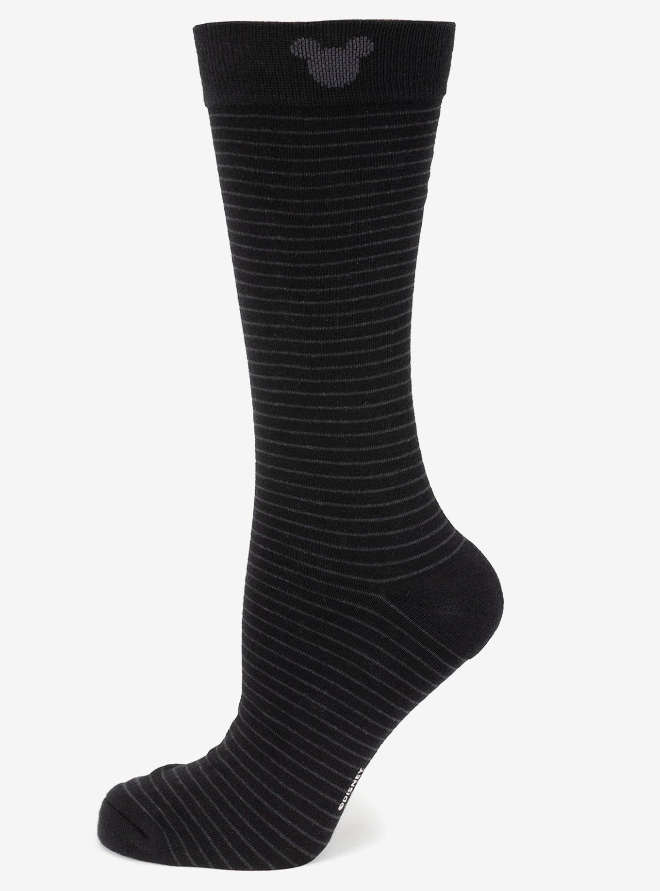 Disney  Mickey Mouse Silhouette Stripe Black Men's Socks, , hi-res