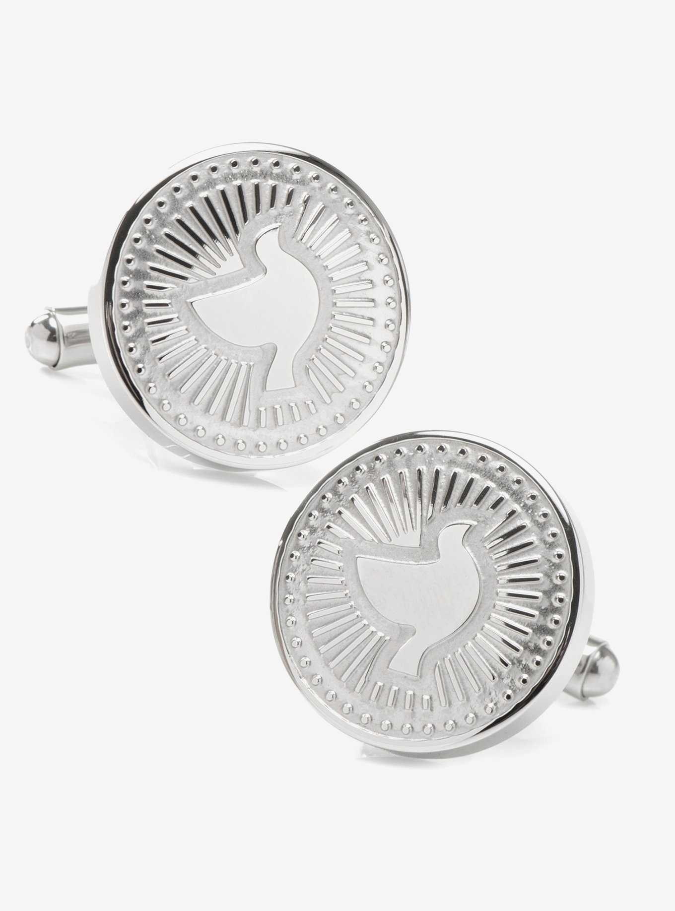 Silver Dove Radial Cufflinks, , hi-res