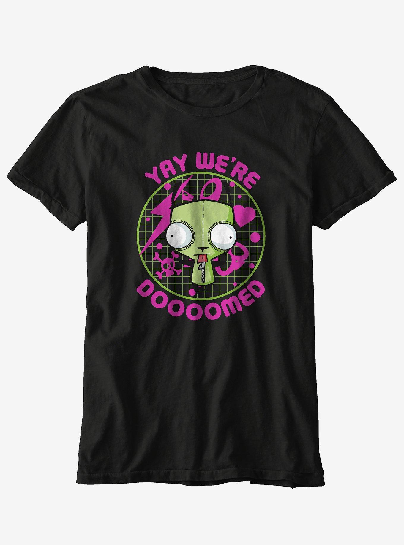 Invader Zim We're Doomed Boyfriend Fit Girls T-Shirt