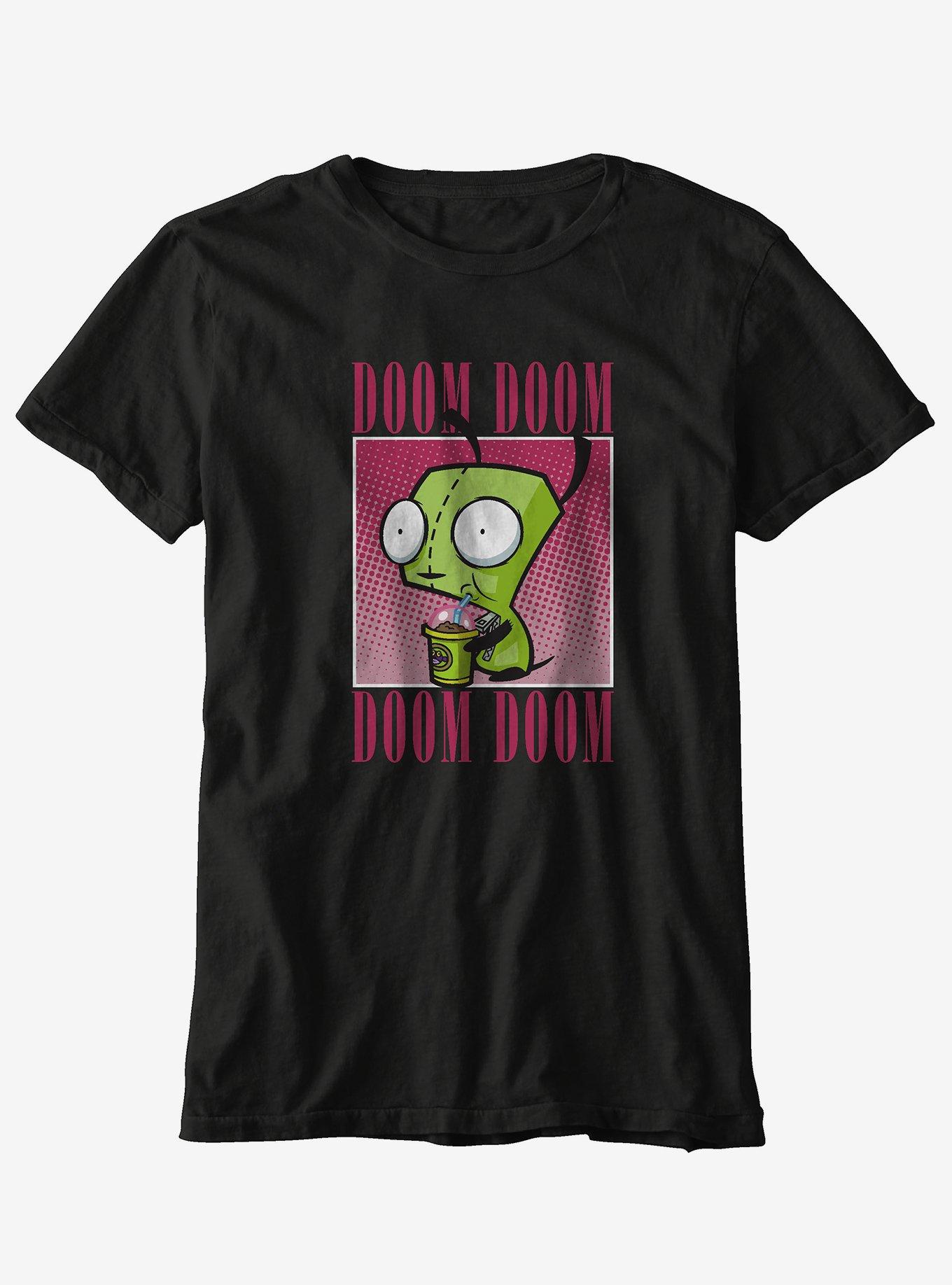 Invader Zim GIR Milkshake Doom Boyfriend Fit Girls TShirt Hot Topic
