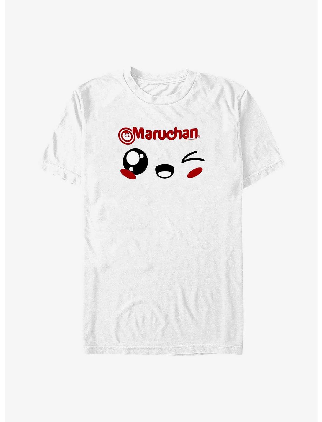 Maruchan Cute Wink Face T-Shirt, WHITE, hi-res