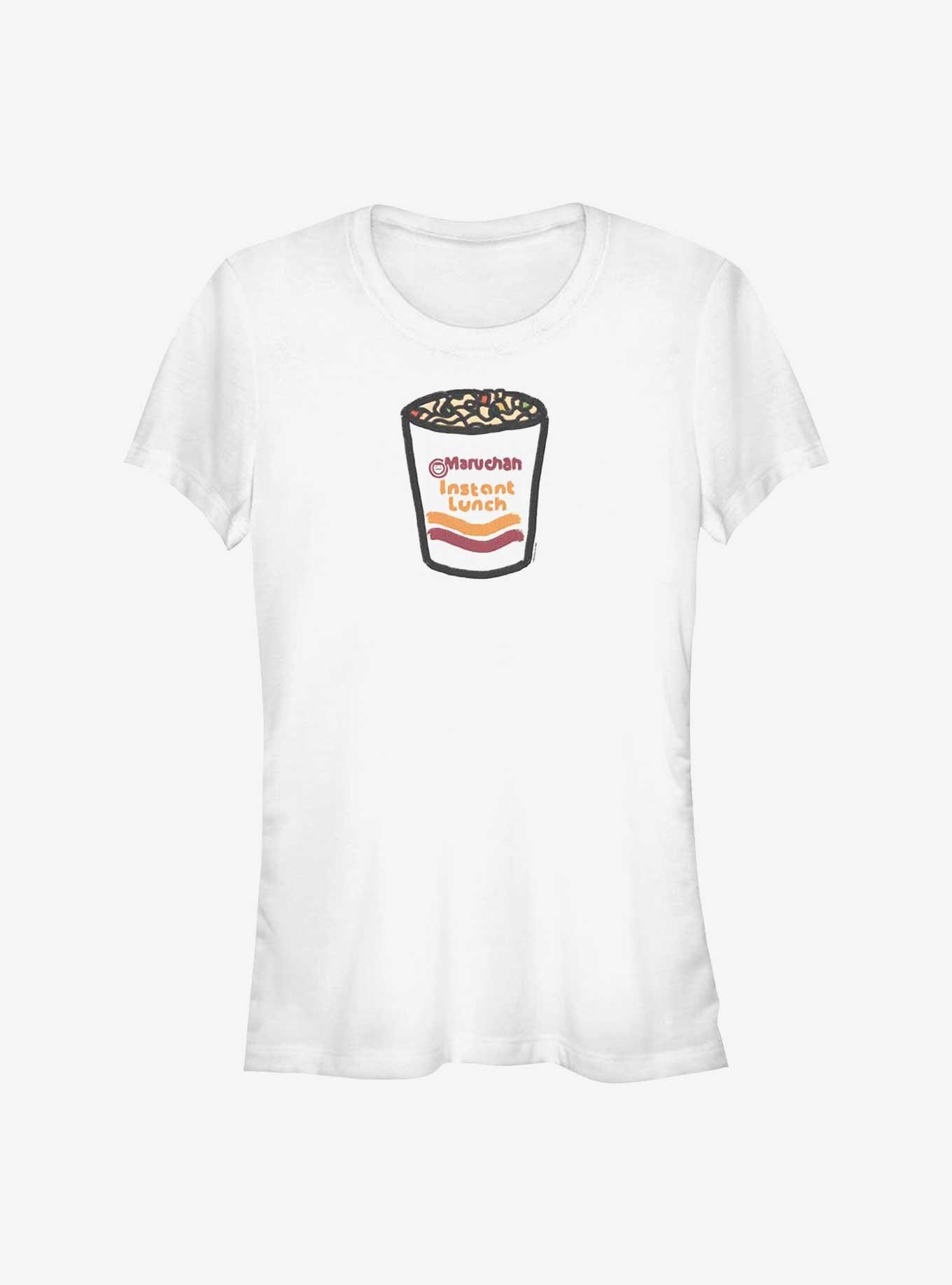 Maruchan Drawing Girls T-Shirt, WHITE, hi-res