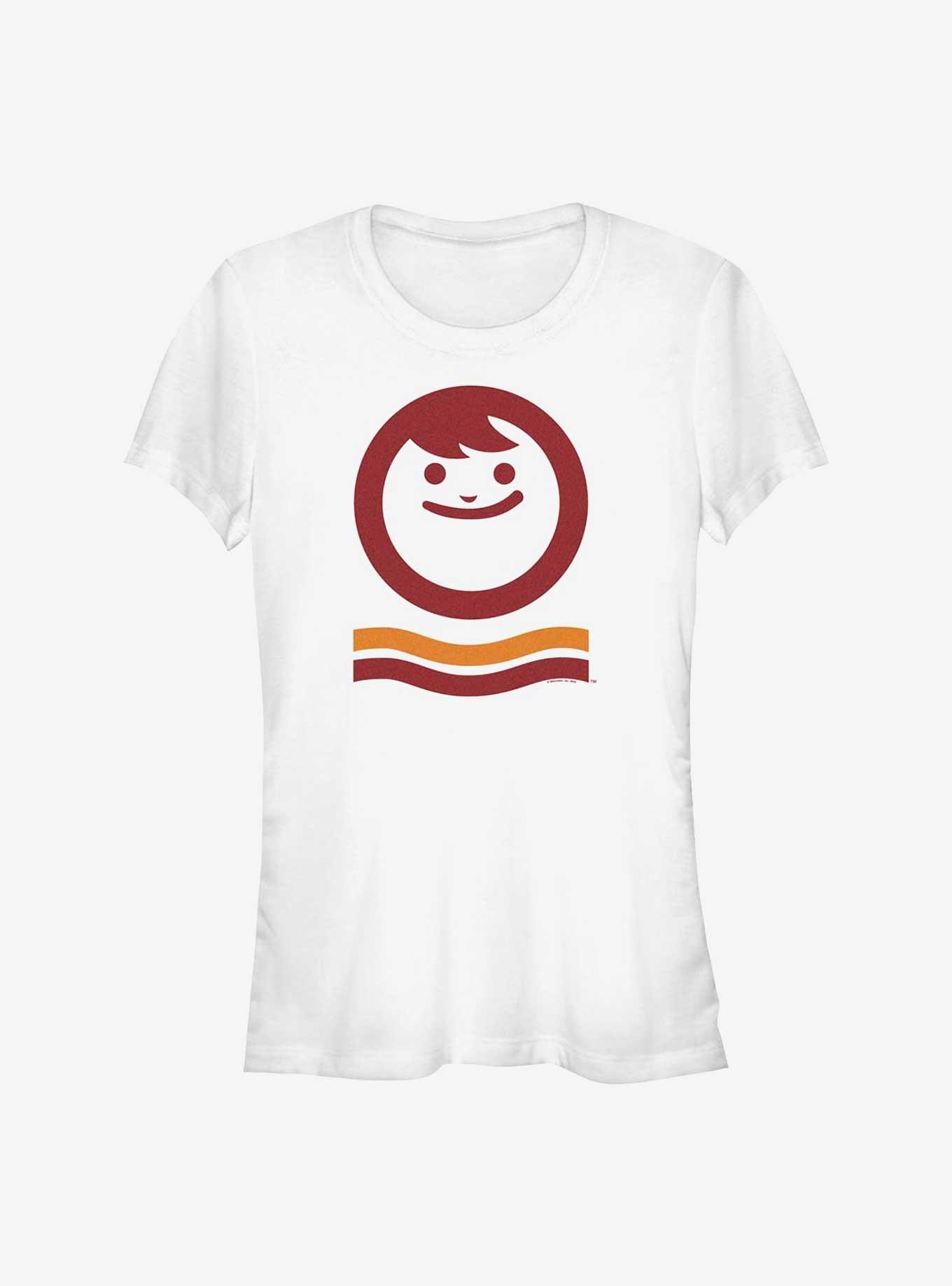 Maruchan Face And Waves Girls T-Shirt, WHITE, hi-res