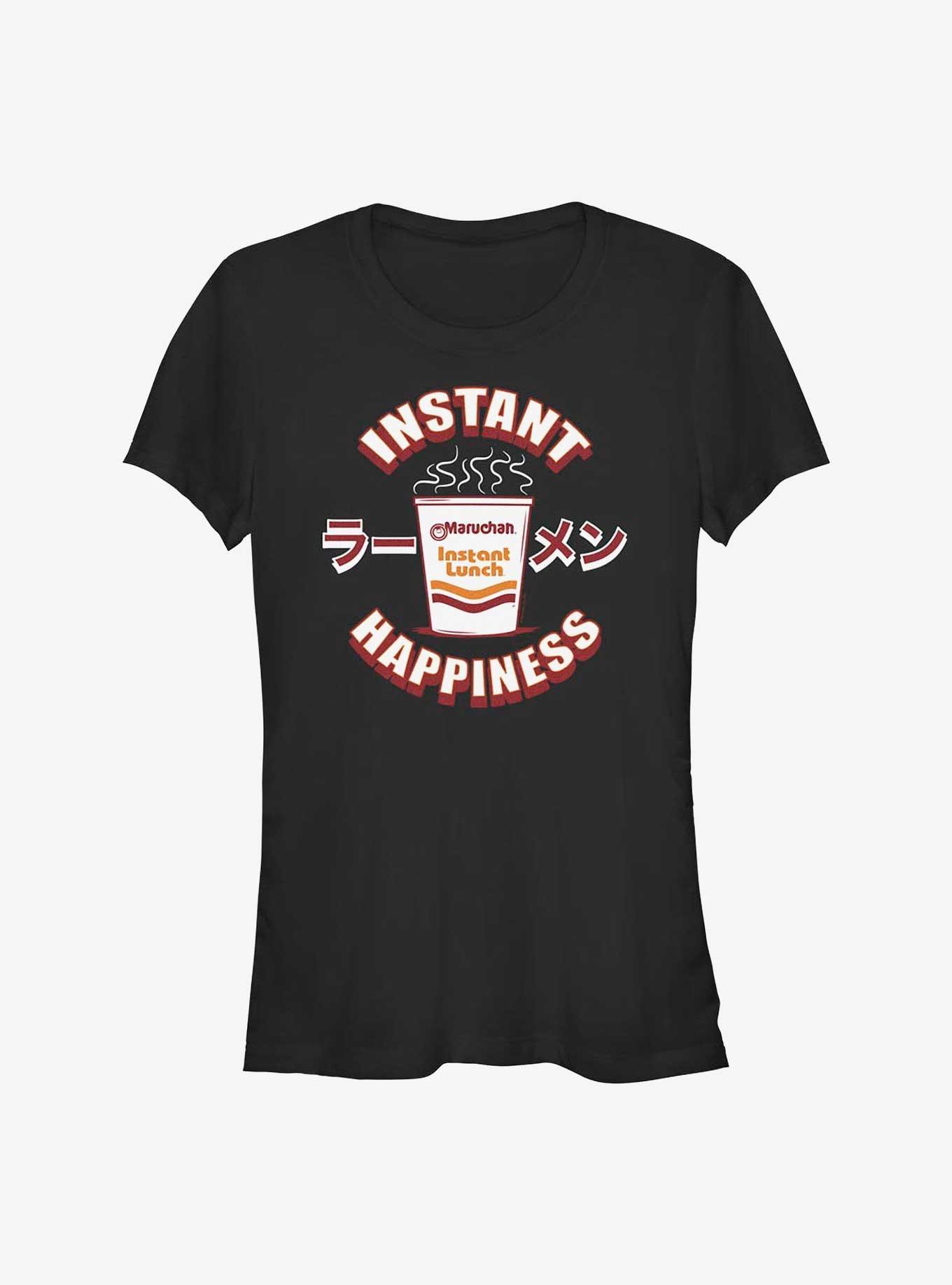 Maruchan Happiness Girls T-Shirt, BLACK, hi-res