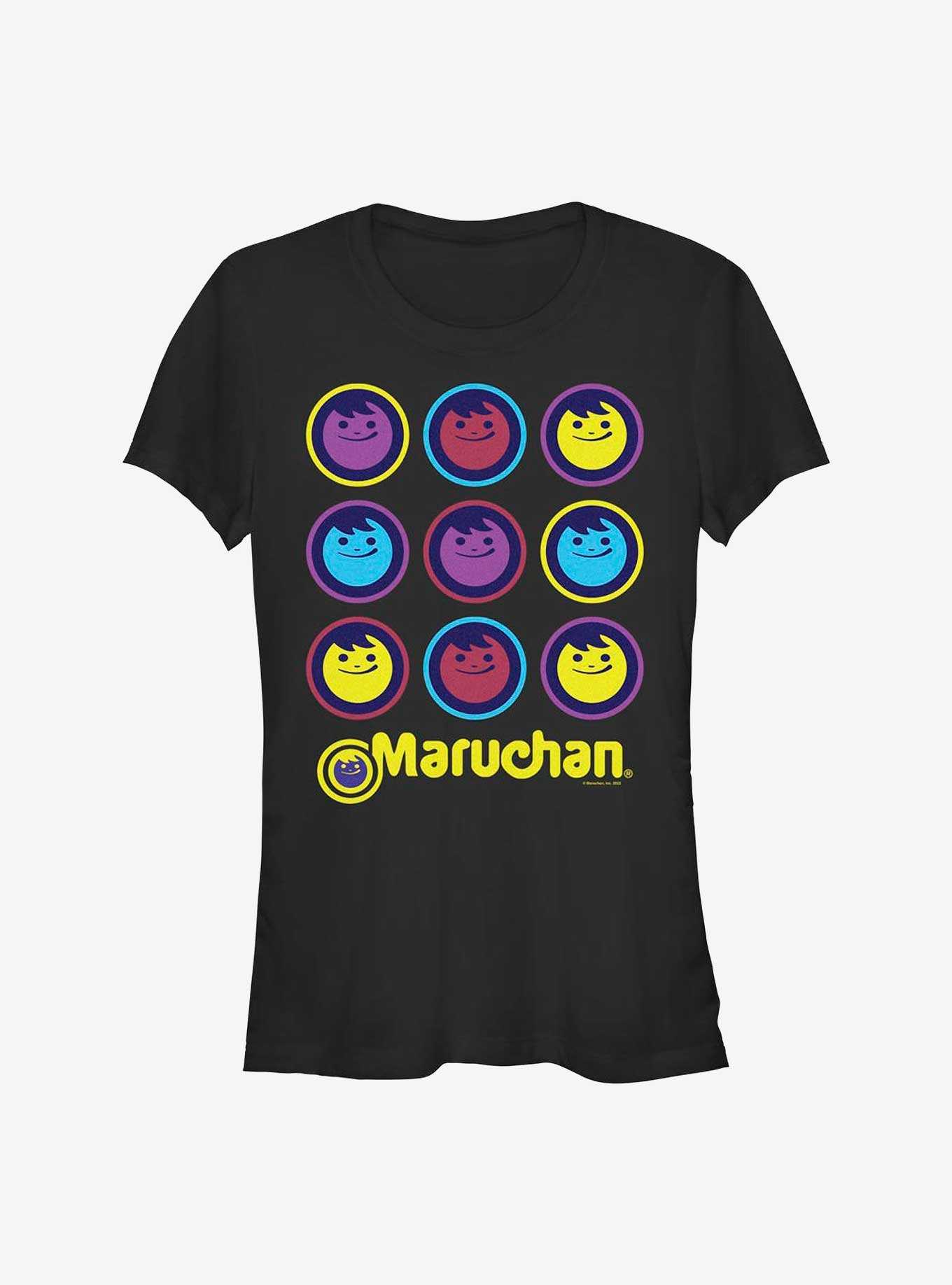 Maruchan Multi-Colored Face Girls T-Shirt, , hi-res