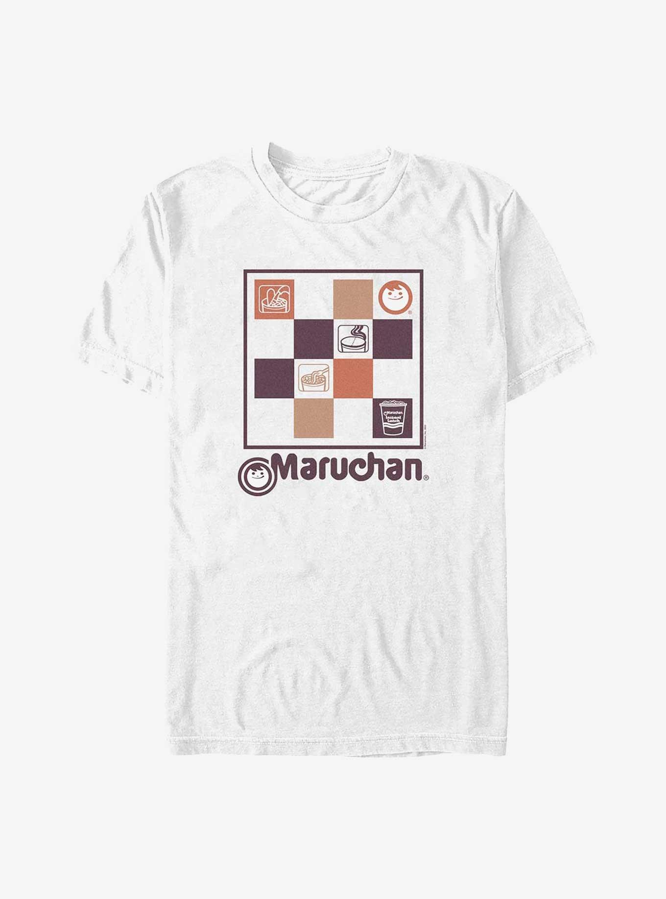 Maruchan Checkered Maruchan T-Shirt, WHITE, hi-res