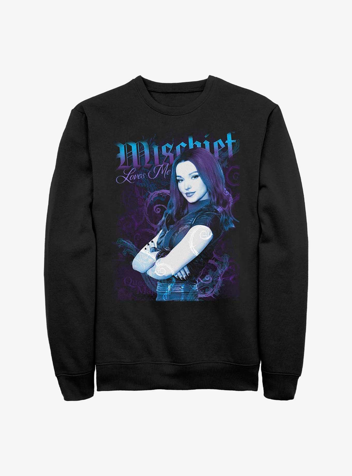 Disney Descendants Mischief Loves Mal Sweatshirt, BLACK, hi-res