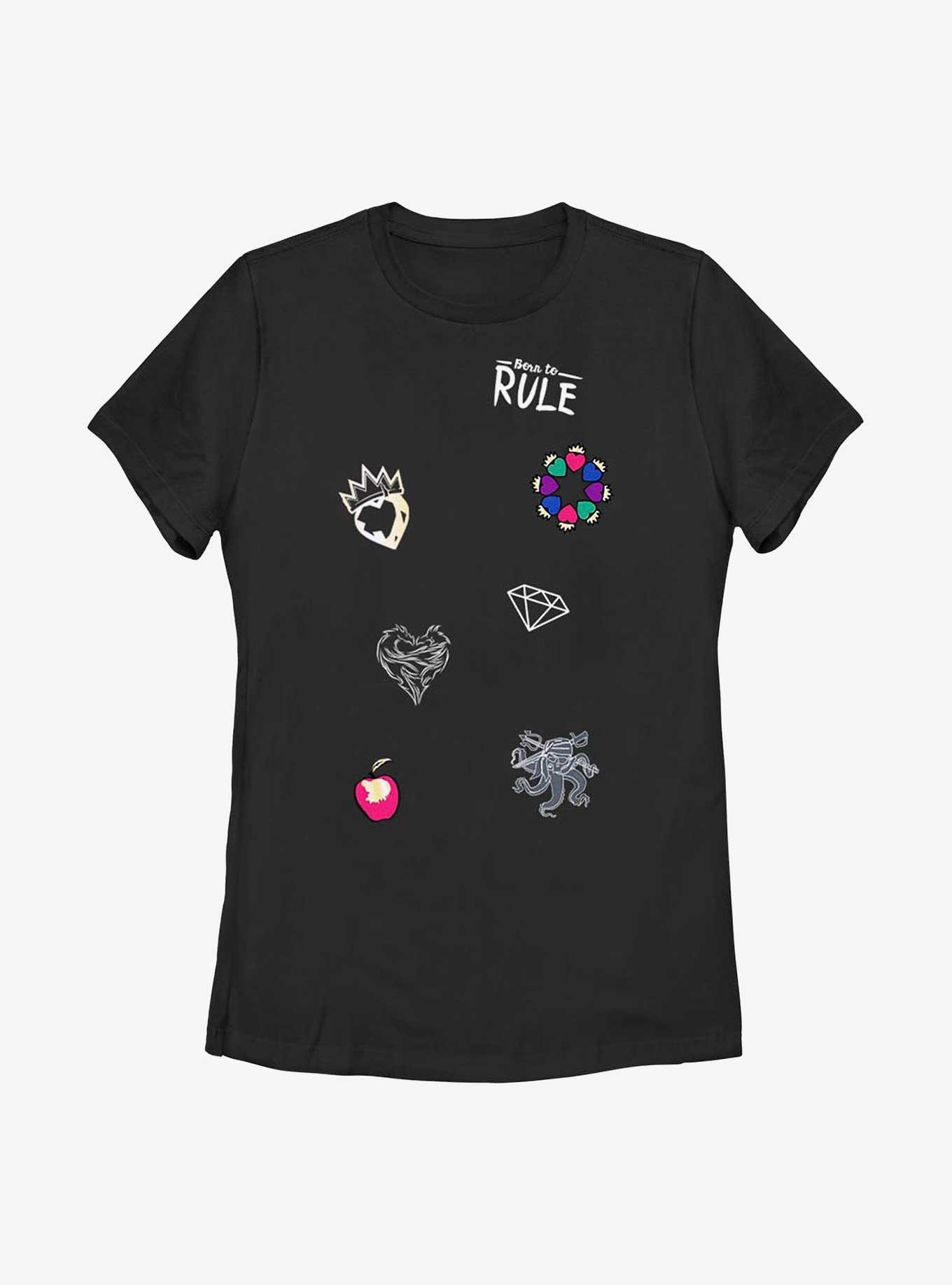 Disney Descendants Evie Peace Patches Womens T-Shirt, BLACK, hi-res