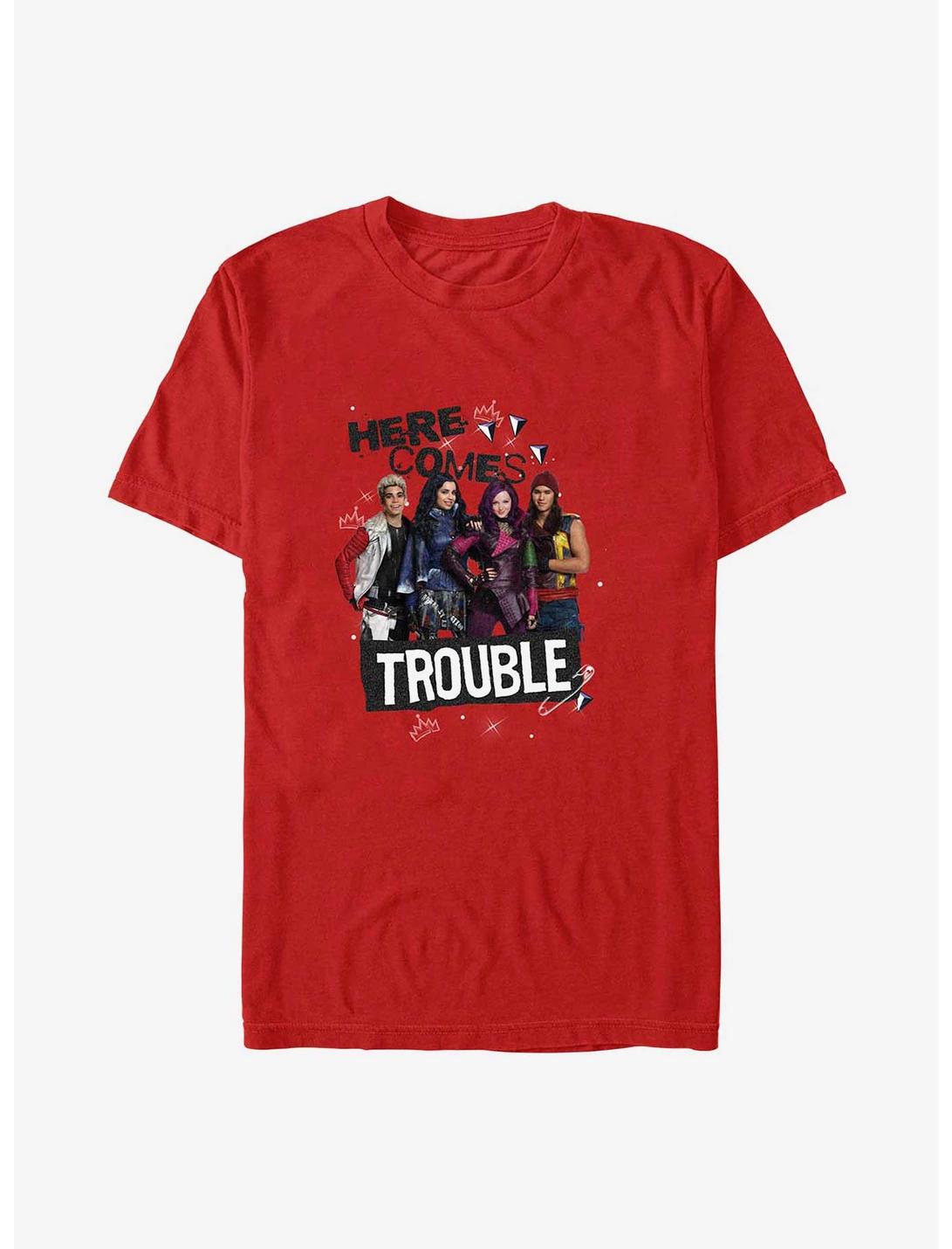 Disney Descendants Here Comes Trouble T-Shirt, RED, hi-res