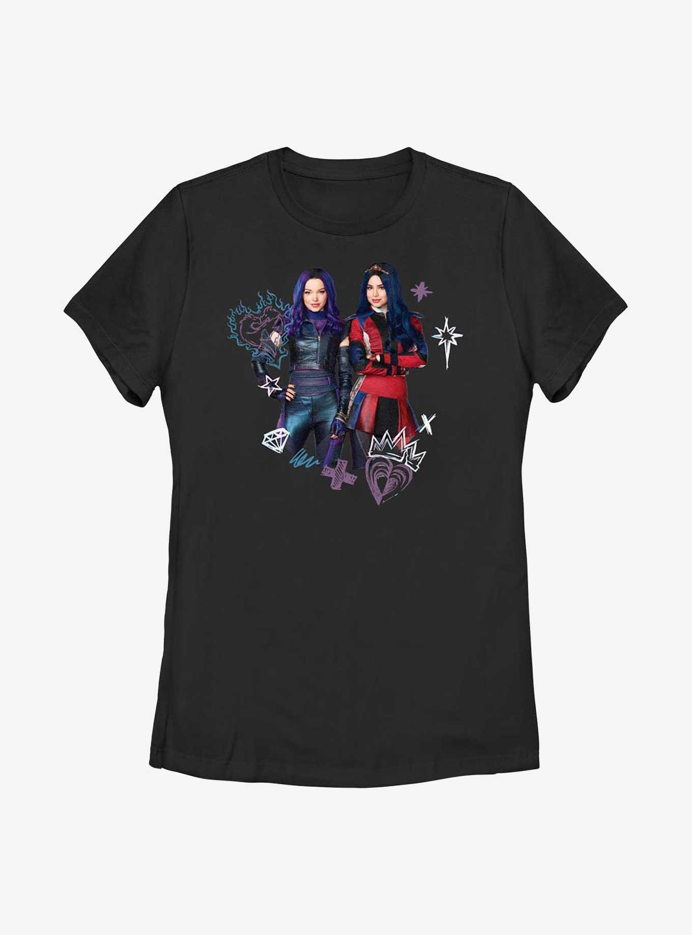 Disney Descendants Fierce Friends Mal Evie Womens T-Shirt, , hi-res