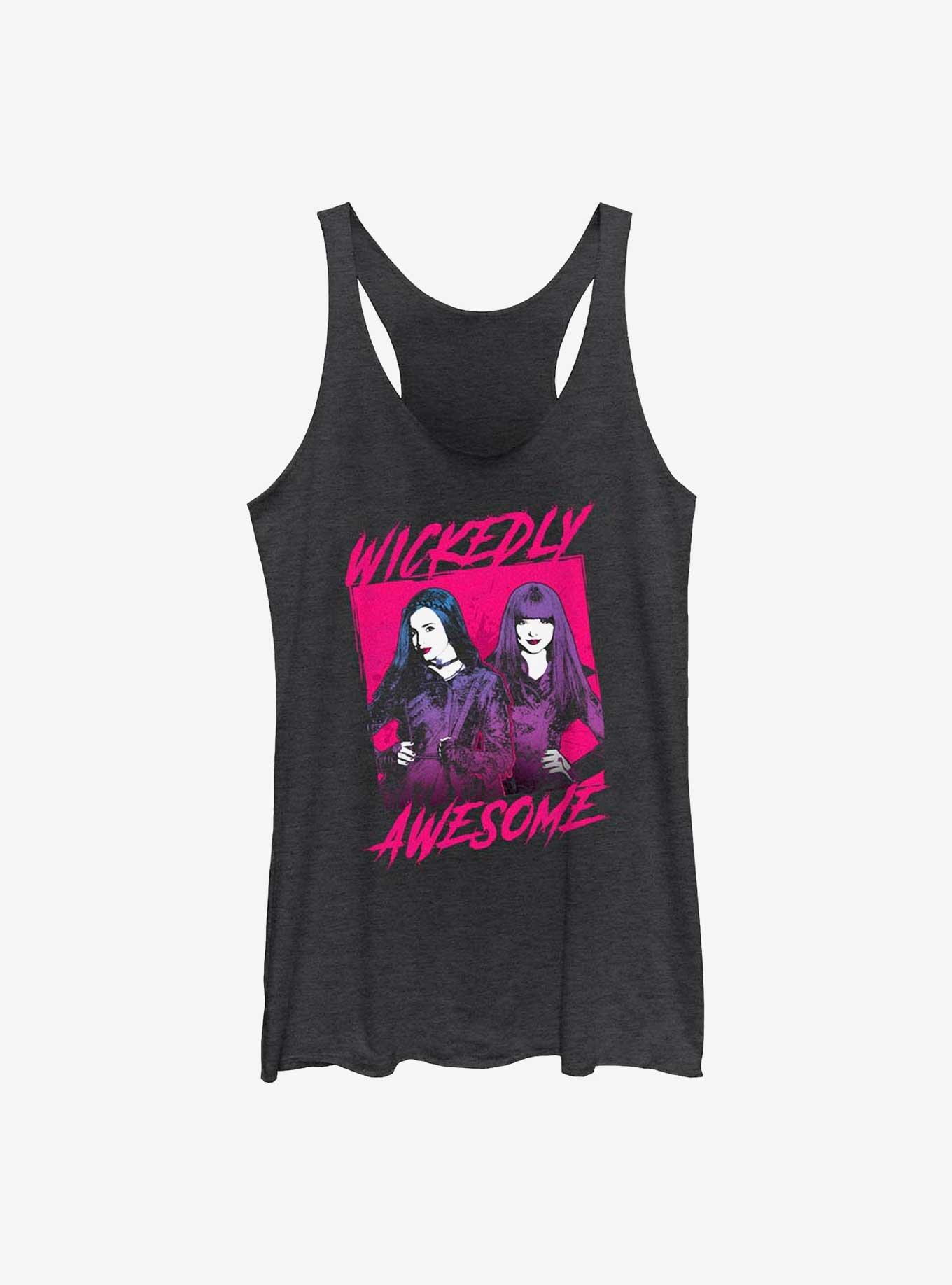 Disney Descendants Wickedly Awesome Womens Tank Top, BLK HTR, hi-res