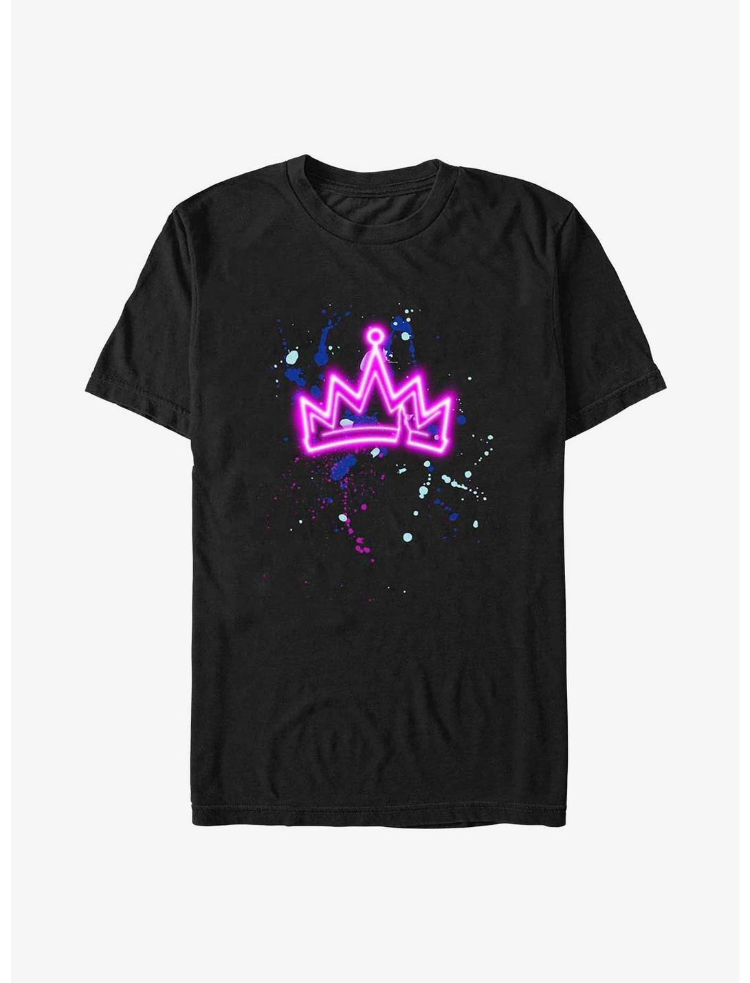 Disney Descendants Splatter Crown T-Shirt, BLACK, hi-res