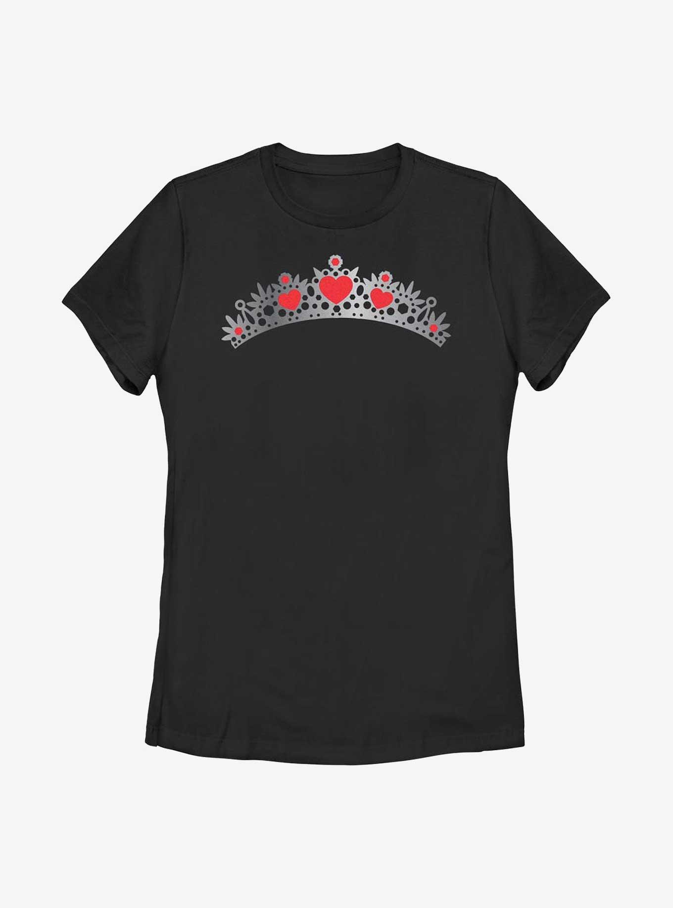 Disney Descendants Beauty And Brains Crown Womens T-Shirt, BLACK, hi-res