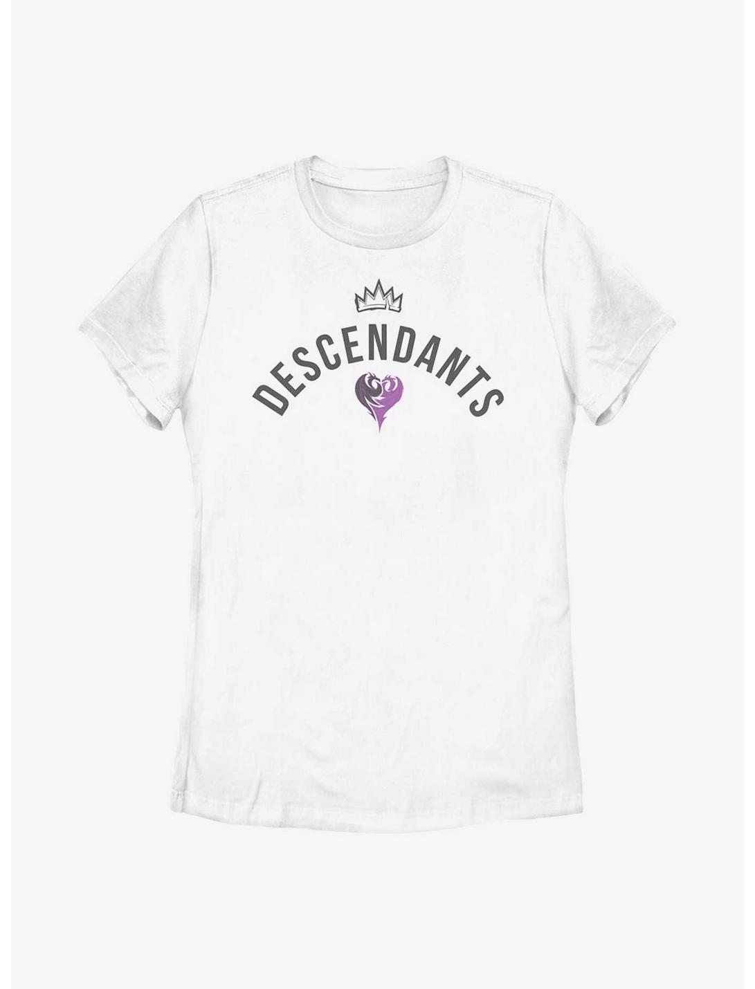 Disney Descendants Dragon Heart Logo Womens T-Shirt, WHITE, hi-res