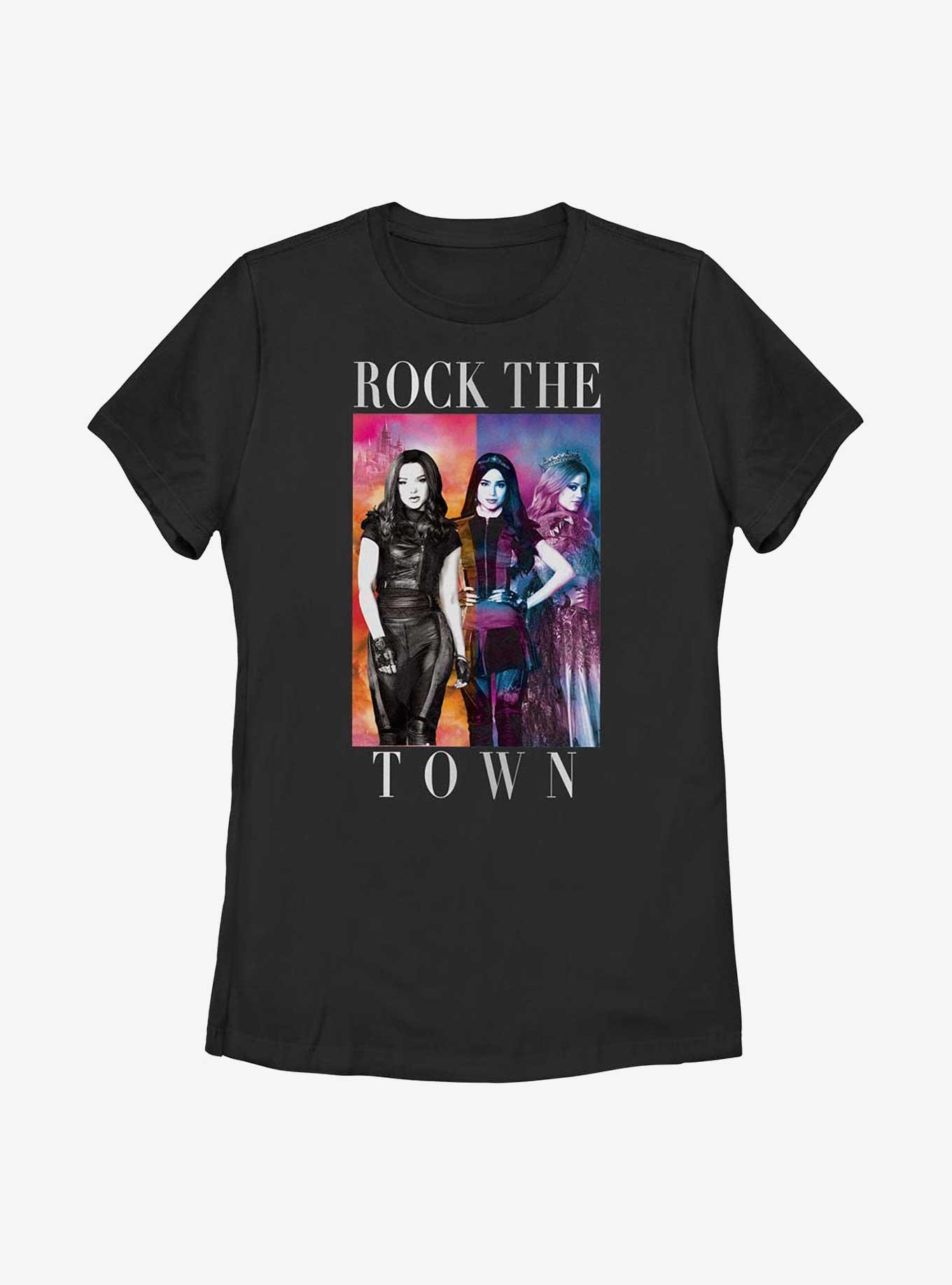 Disney Descendants Rock The Town Womens T-Shirt, BLACK, hi-res