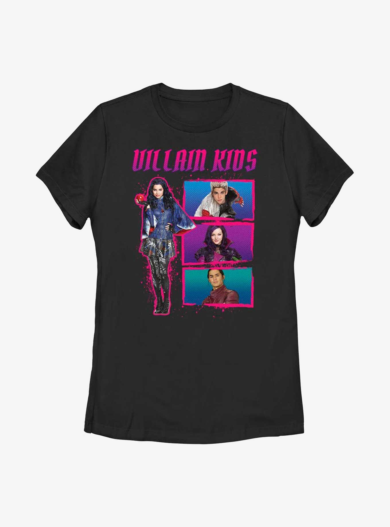 Disney Descendants Villain Kids Box Up Womens T-Shirt - BLACK | BoxLunch