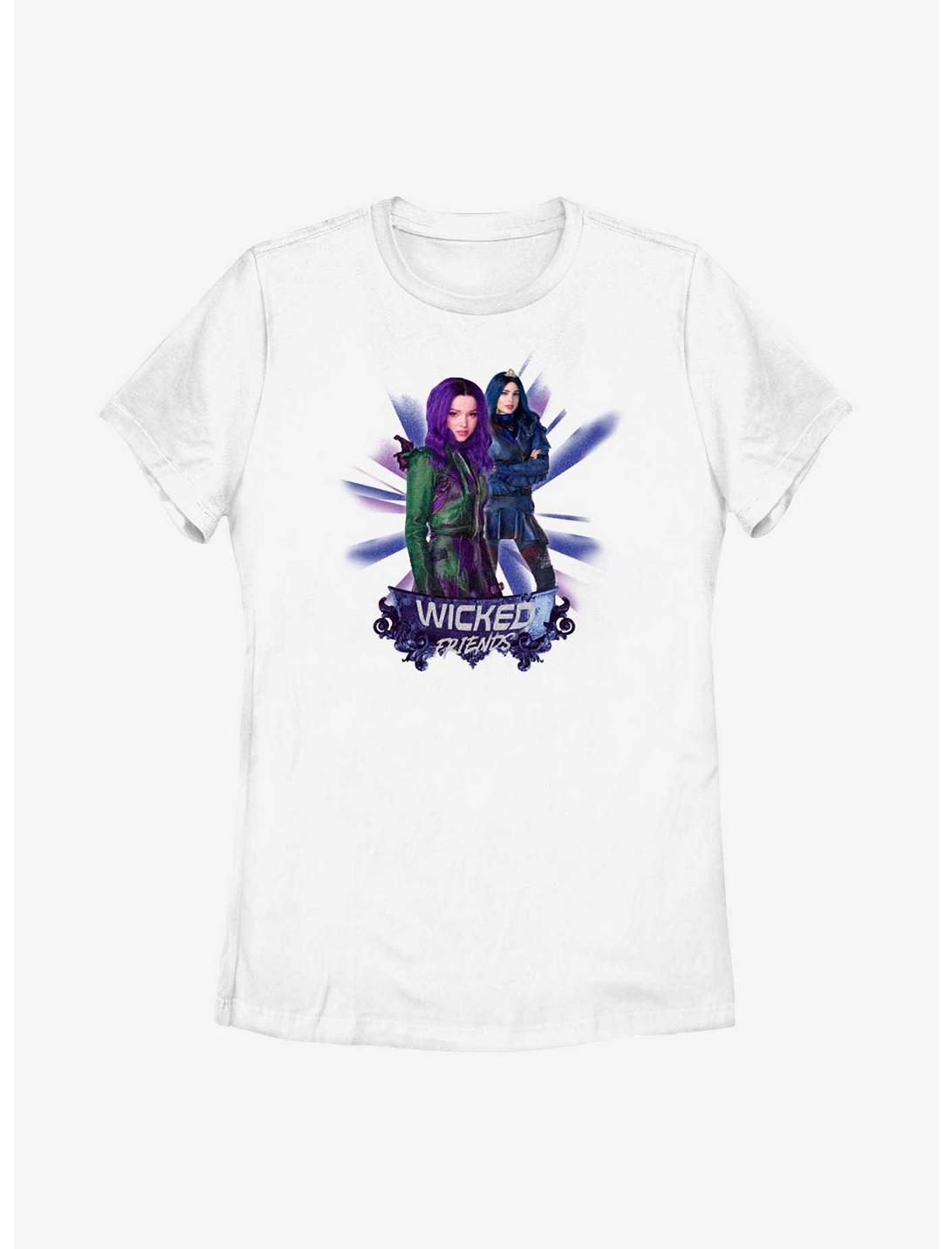 Disney Descendants Wicked Friends Mal & Evie Womens T-Shirt, WHITE, hi-res
