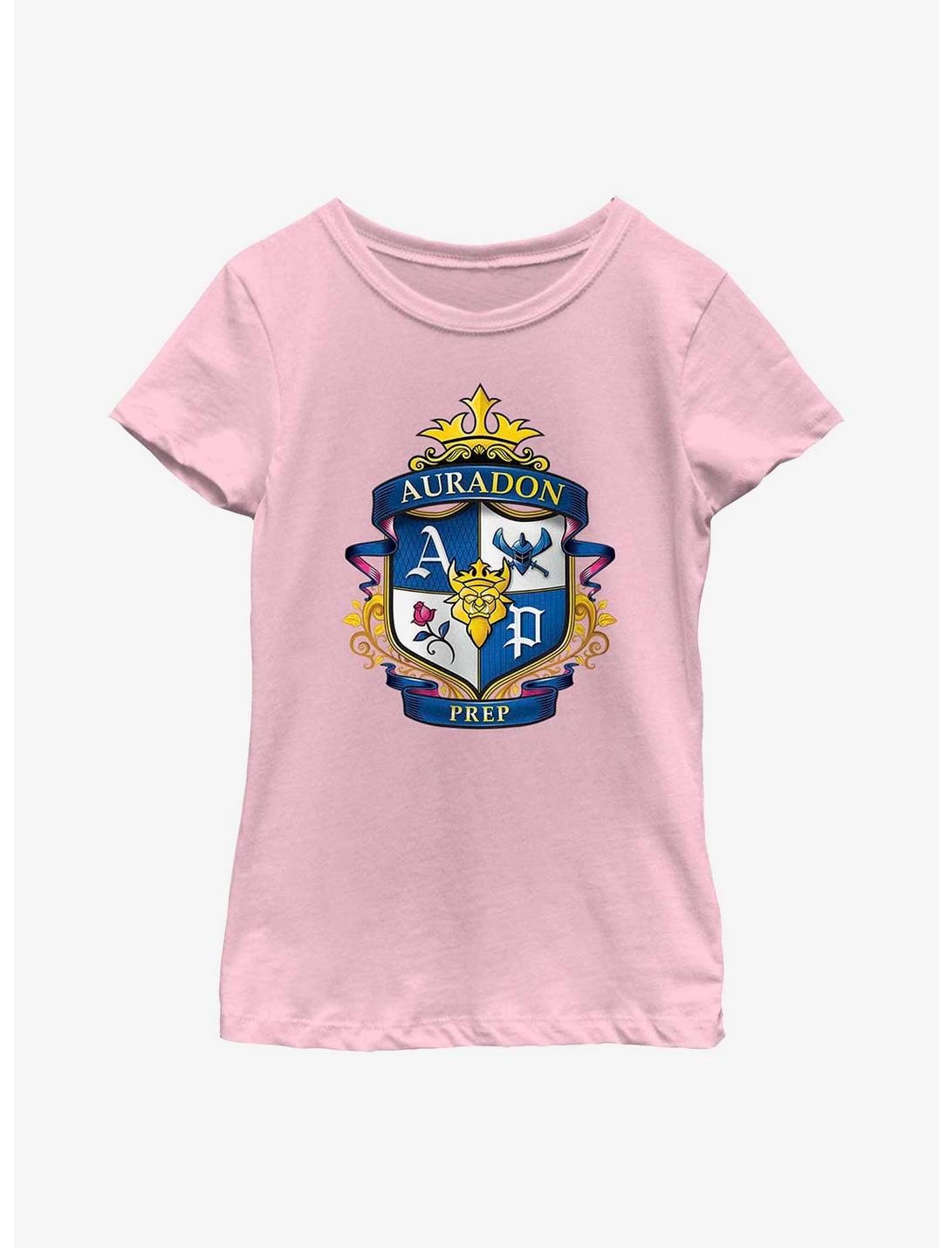 Disney Descendants Auradon Prep Crest Youth Girls T-Shirt, PINK, hi-res