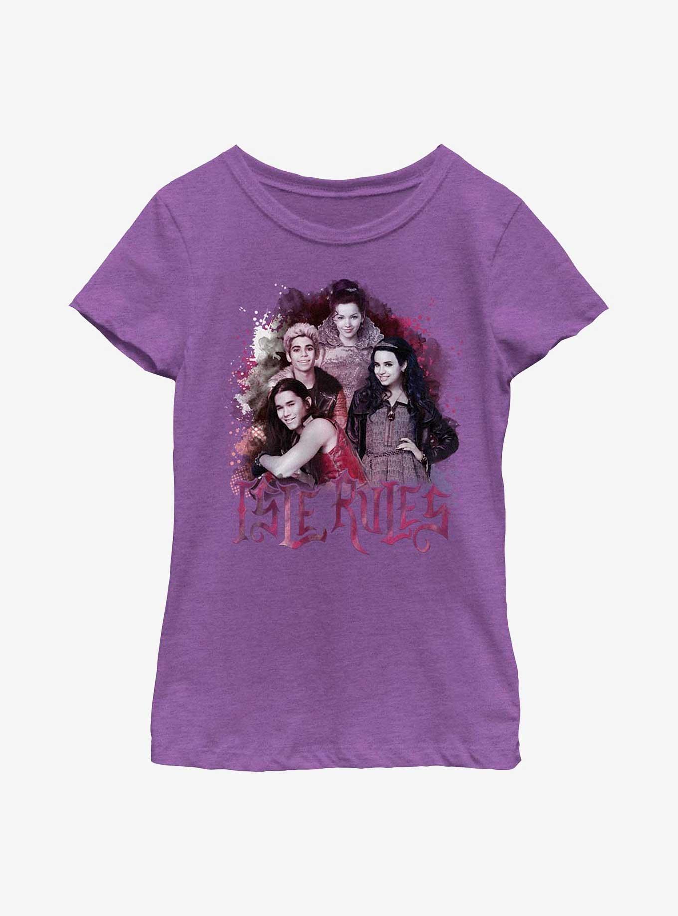 Disney Descendants Group Isle Rules Youth Girls T-Shirt - PURPLE