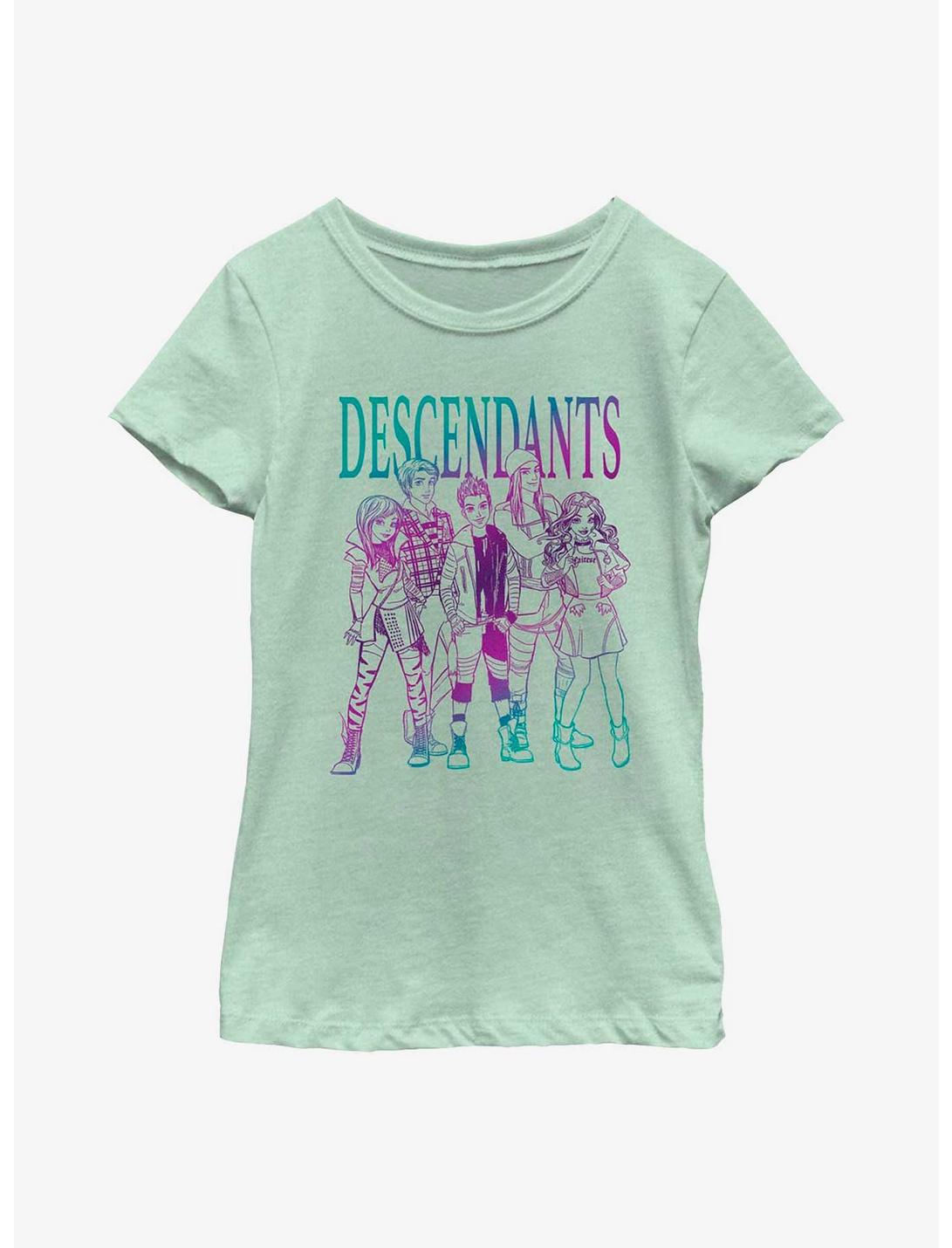 Disney Descendants Sketch Group Youth Girls T-Shirt, MINT, hi-res