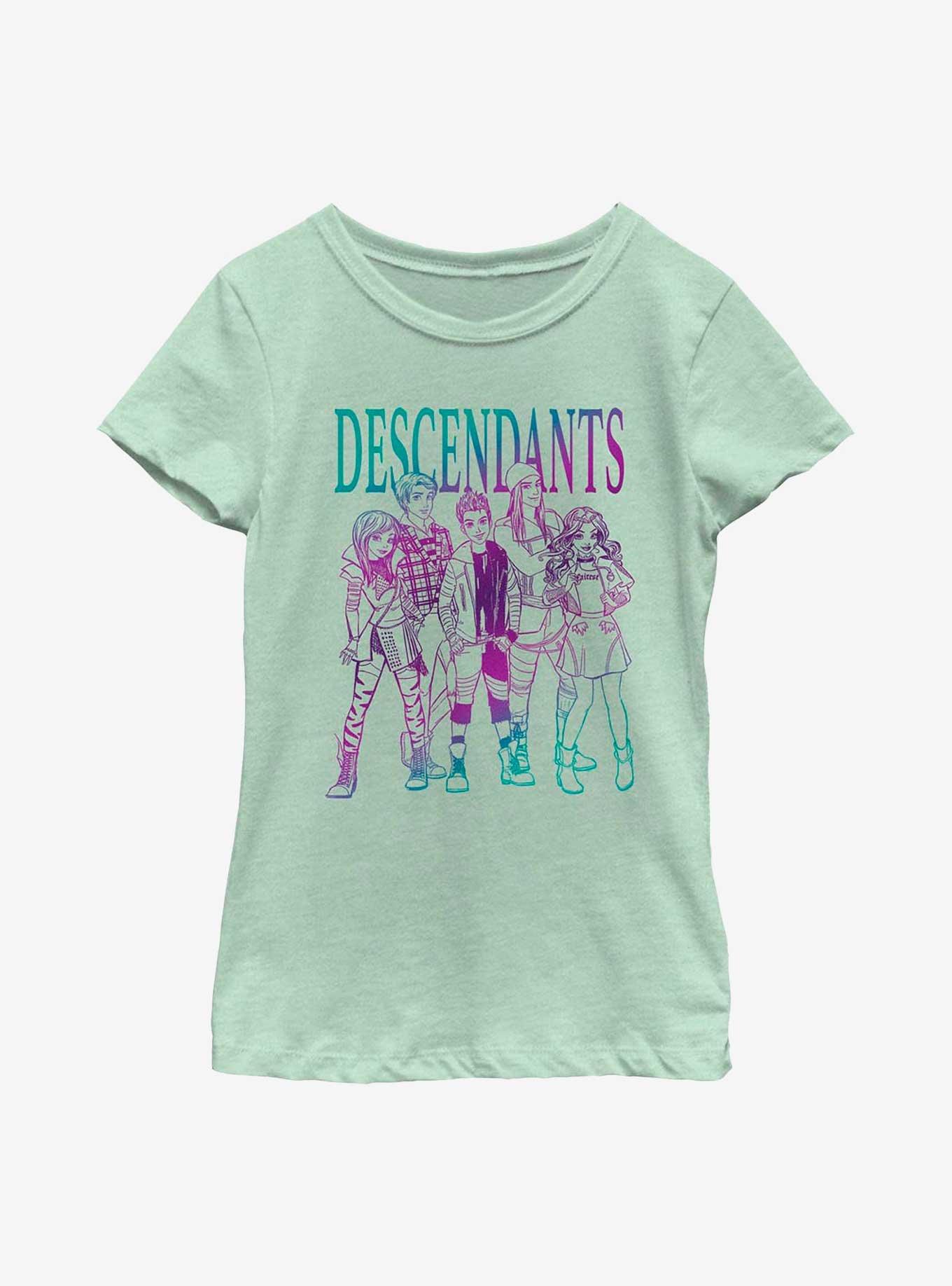 Disney Descendants Sketch Group Youth Girls T-Shirt, , hi-res