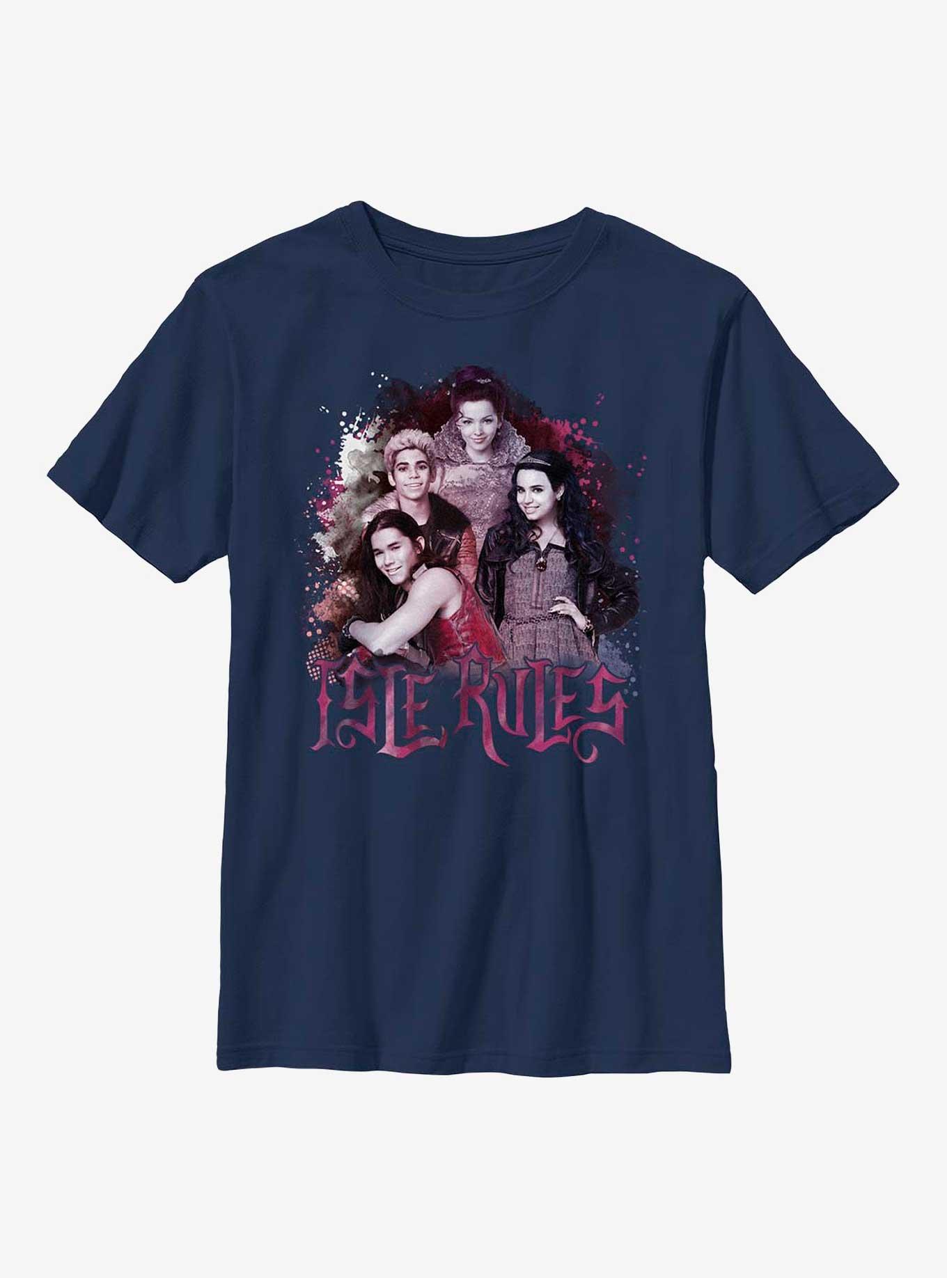 Disney Descendants Group Isle Rules Youth T-Shirt, NAVY, hi-res