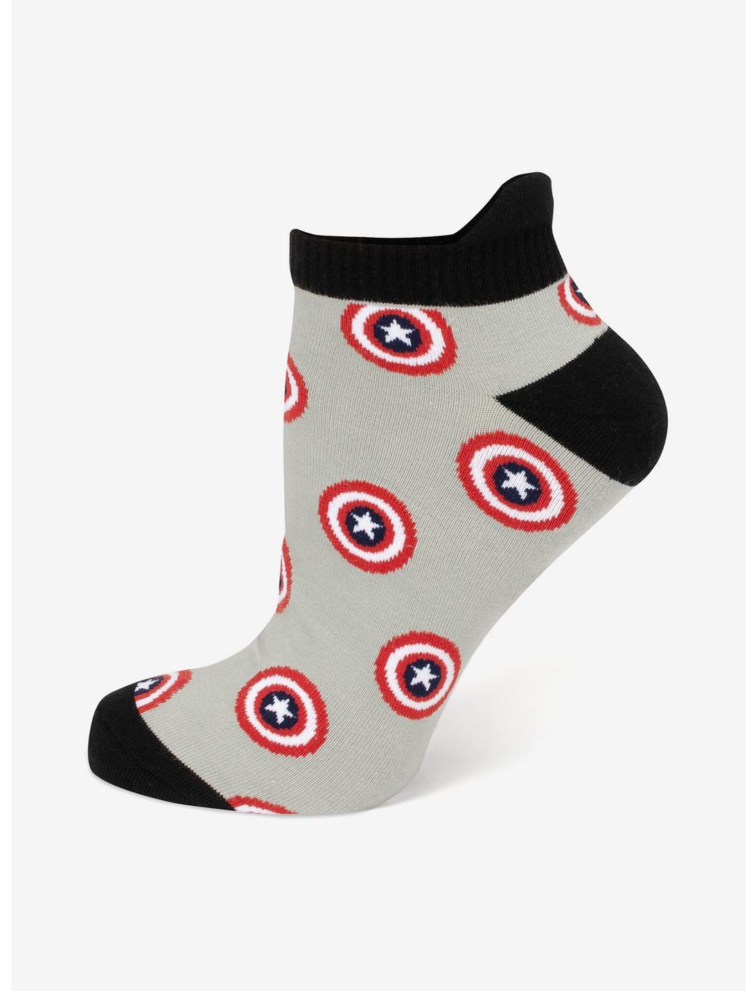 Marvel Captain America Gray Ankle Socks, , hi-res
