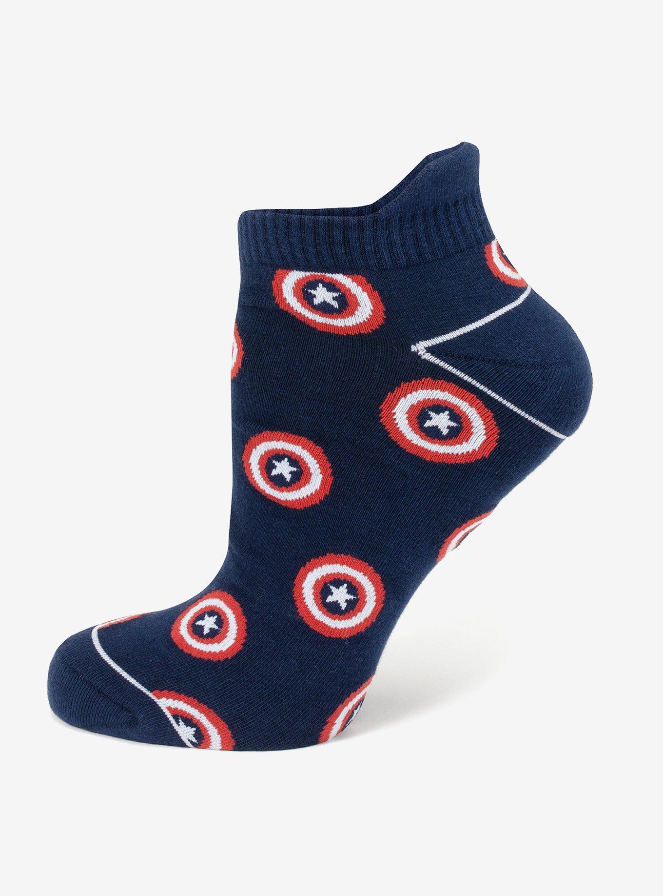 Marvel Captain America Navy Ankle Socks, , hi-res