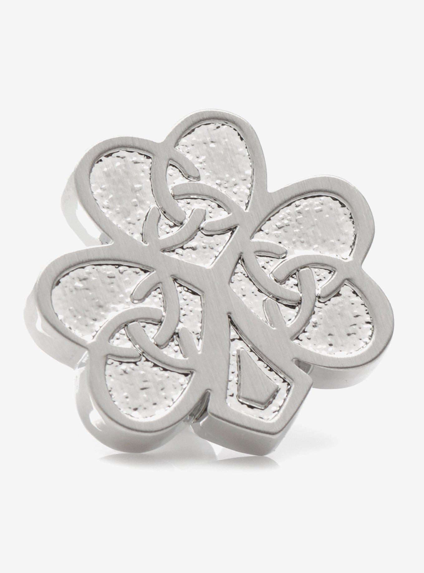 Celtic Knot Shamrock Lapel Pin, , hi-res