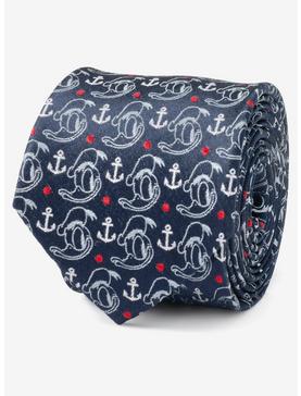 Disney Donald Duck Anchor Navy Blue Men's Tie, , hi-res