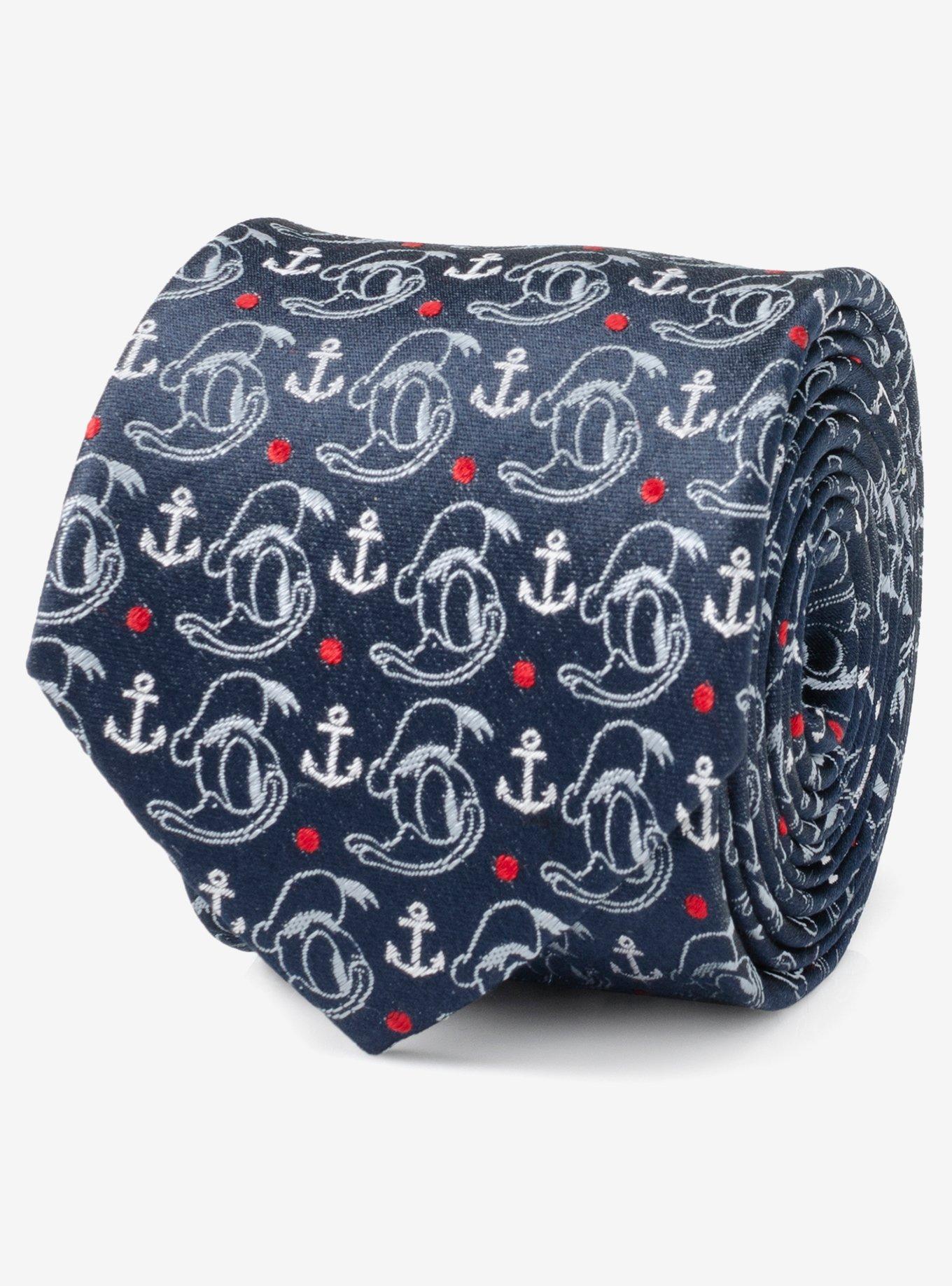 Disney Donald Duck Anchor Navy Blue Men's Tie, , hi-res