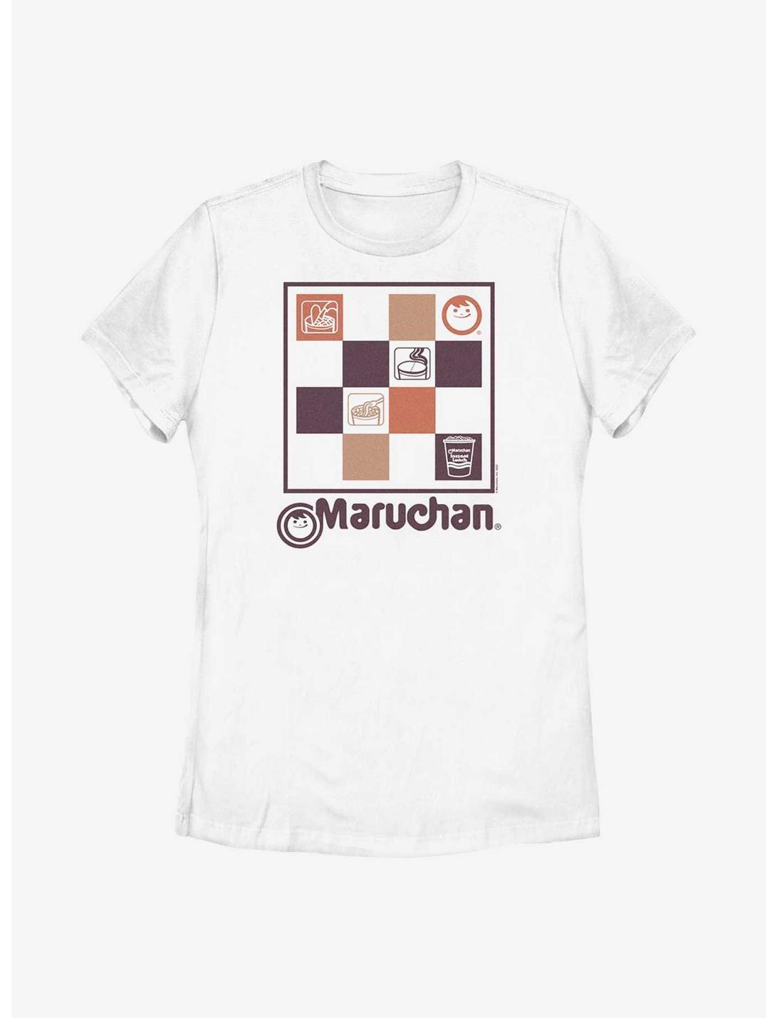 Maruchan Checkered Maruchan Womens T-Shirt, WHITE, hi-res