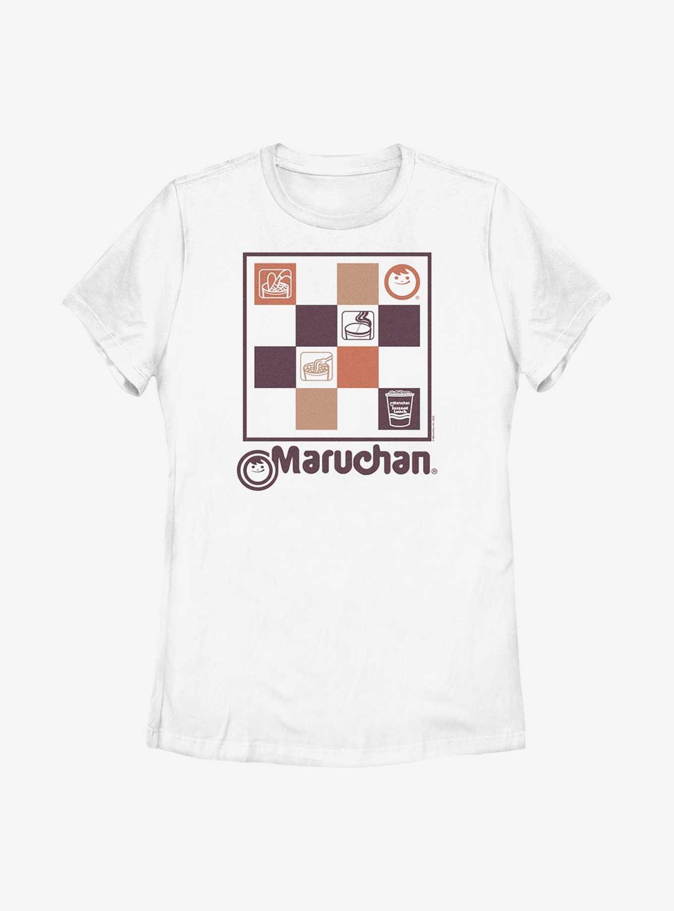 Maruchan Checkered Maruchan Womens T-Shirt, WHITE, hi-res