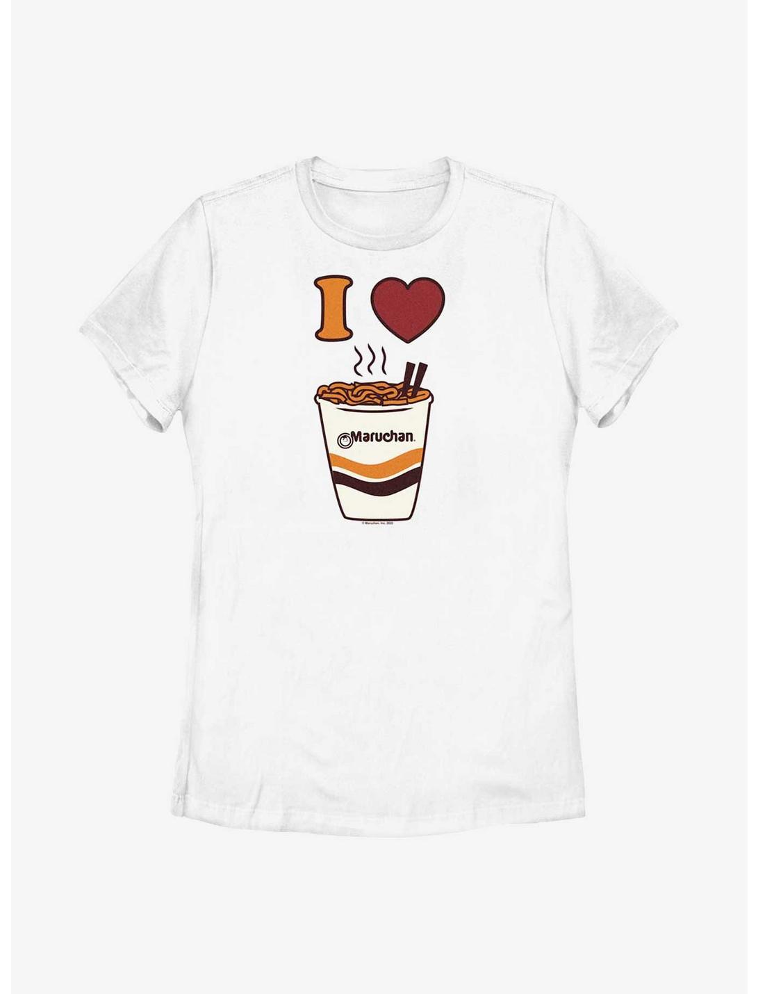 Maruchan I Heart Maruchan Womens T-Shirt, WHITE, hi-res