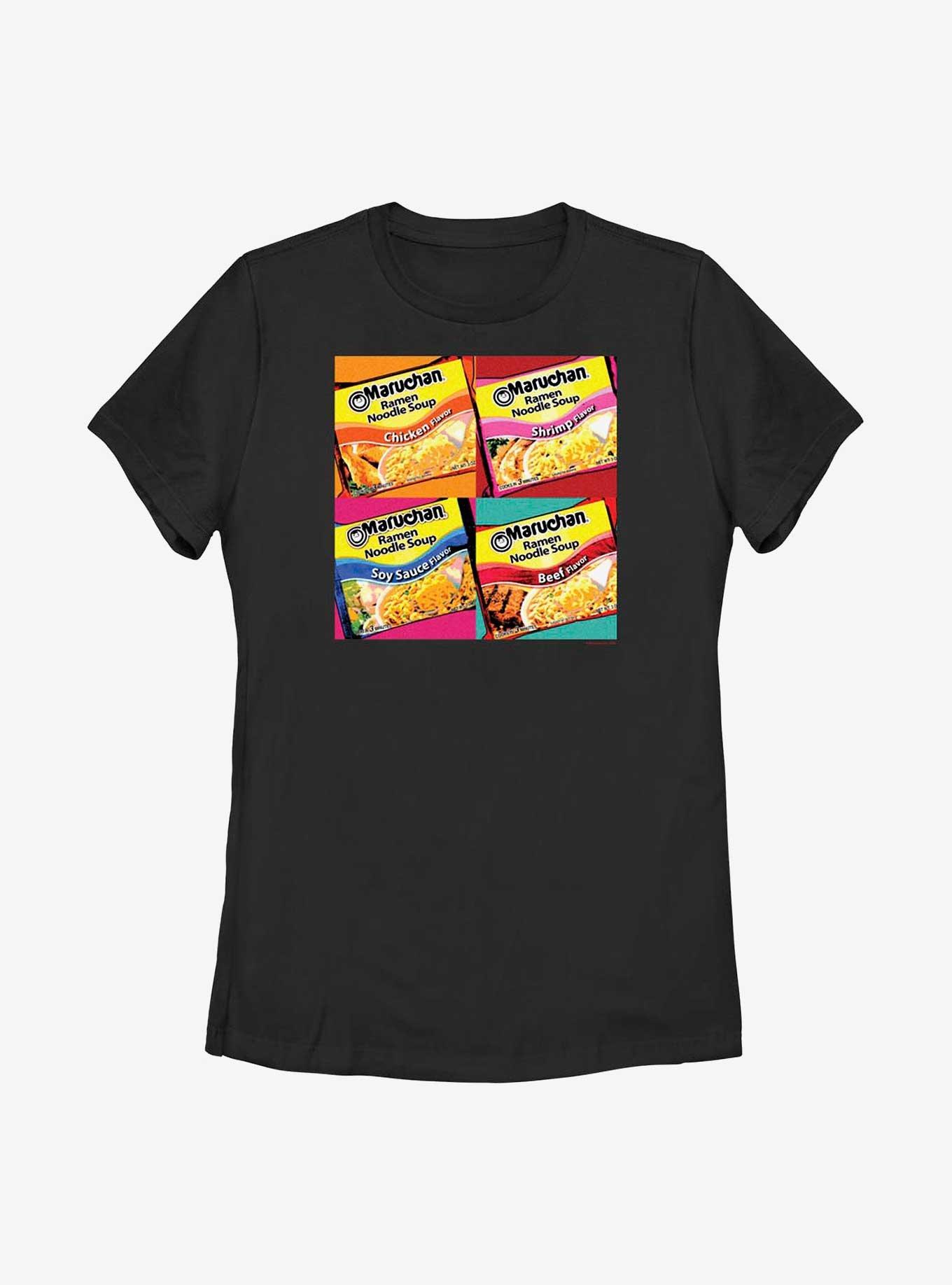 Maruchan Flavors Womens T-Shirt, BLACK, hi-res