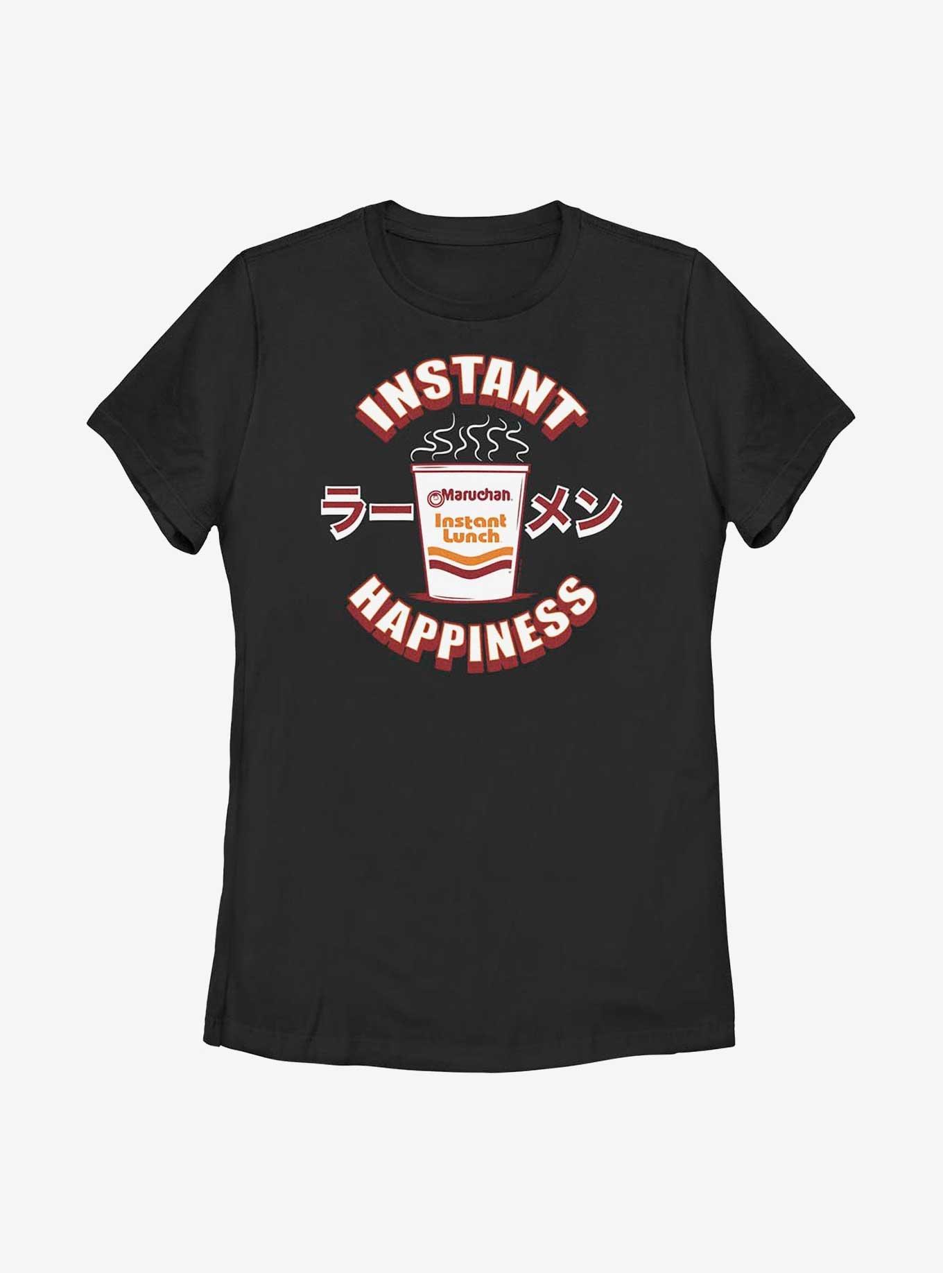 Maruchan Happiness Womens T-Shirt, BLACK, hi-res