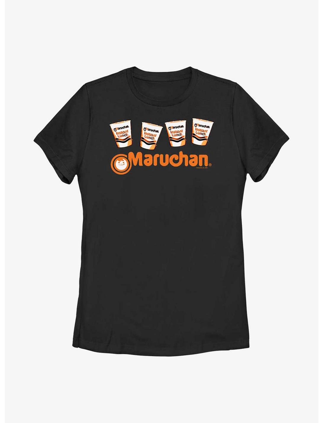 Maruchan Noodle Cups Row Womens T-Shirt, BLACK, hi-res