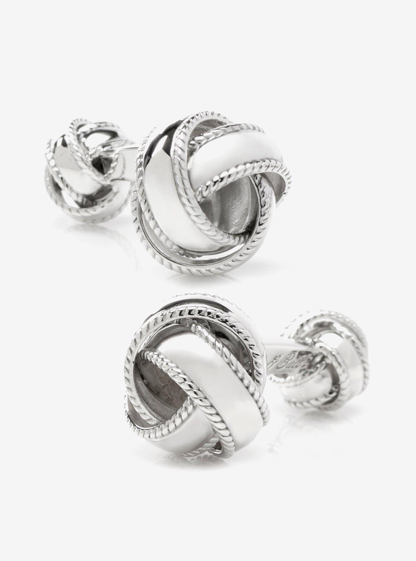 Sterling Silver Braided Knot Cufflinks, , hi-res